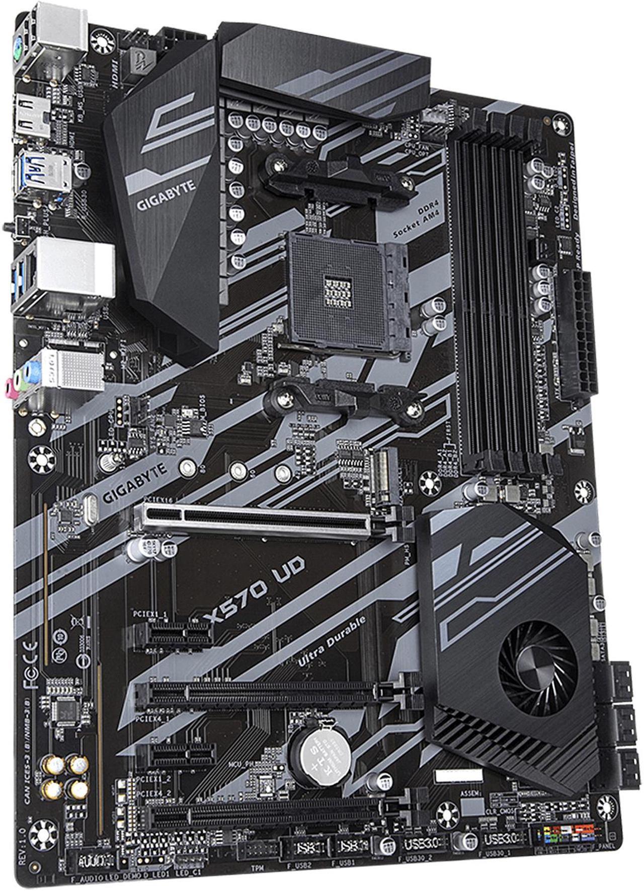 Alt view image 4 of 8 - GIGABYTE X570 UD AMD Ryzen 3000 PCIe 4.0 SATA 6Gb/s USB 3.2 AMD X570 ATX Motherboard