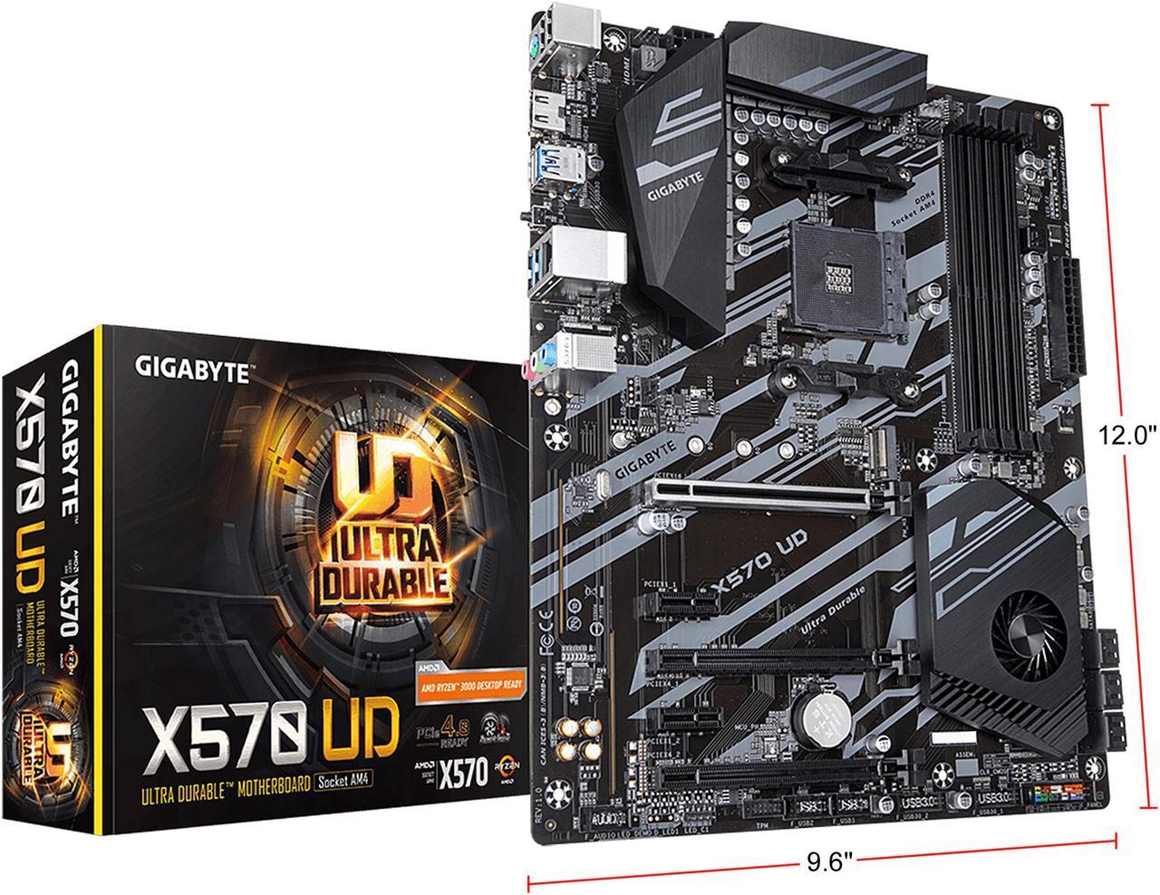 Alt view image 8 of 8 - GIGABYTE X570 UD AMD Ryzen 3000 PCIe 4.0 SATA 6Gb/s USB 3.2 AMD X570 ATX Motherboard