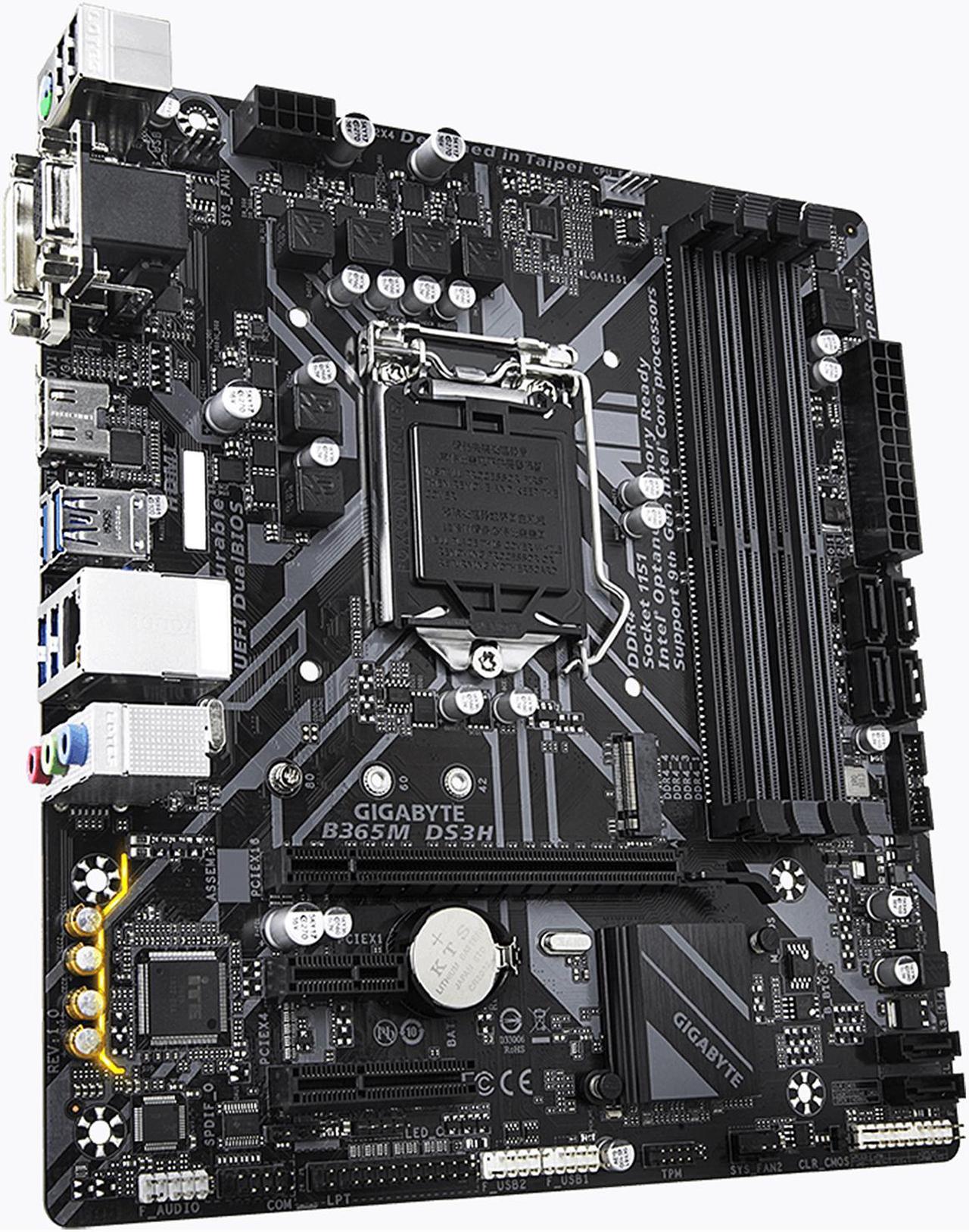 Alt view image 4 of 8 - GIGABYTE B365M DS3H LGA 1151 (300 Series) Intel B365 SATA 6Gb/s Micro ATX Intel Motherboard