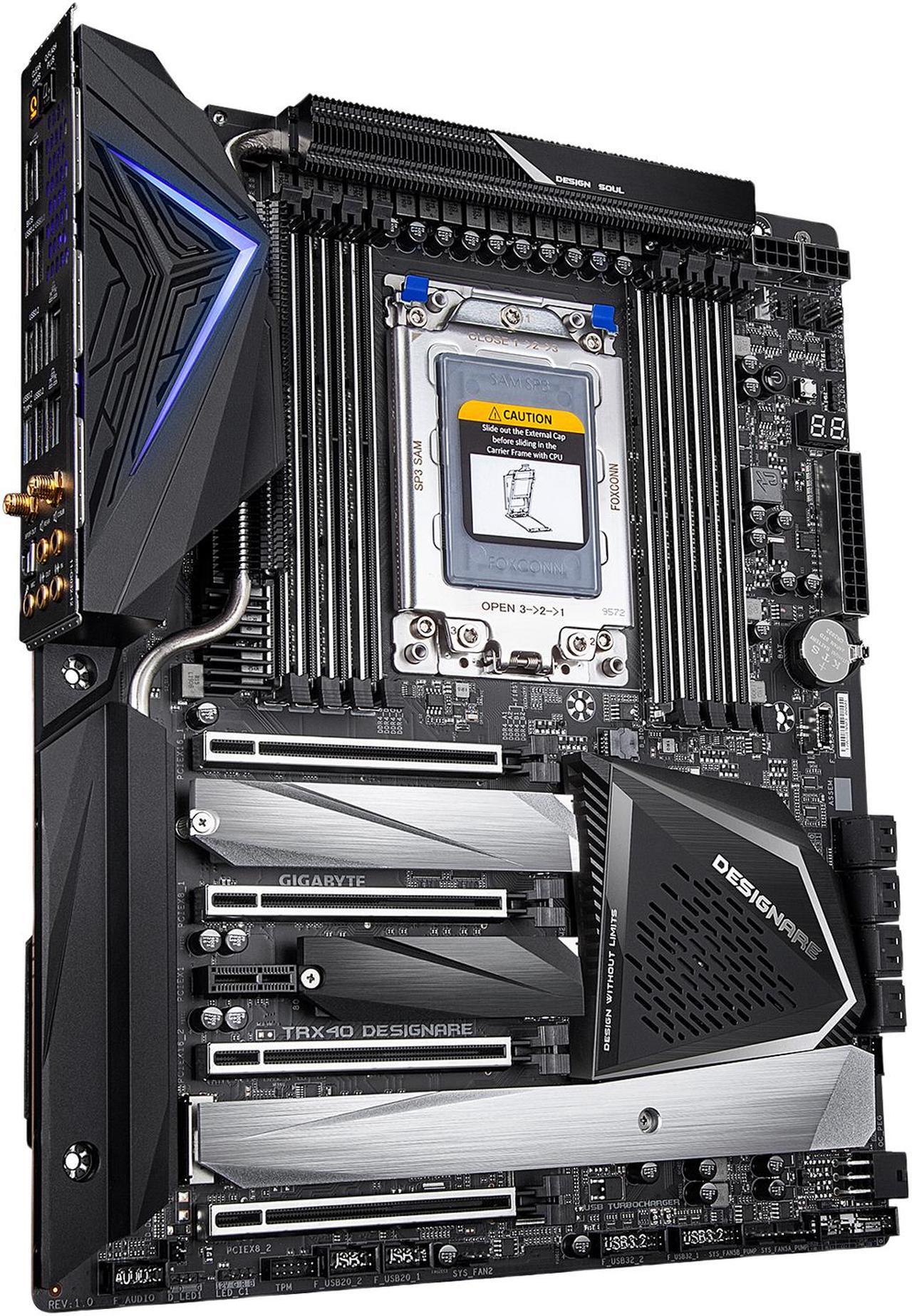 Alt view image 3 of 7 - GIGABYTE TRX40 DESIGNARE sTRX4 AMD TRX40 XL ATX AMD Motherboard