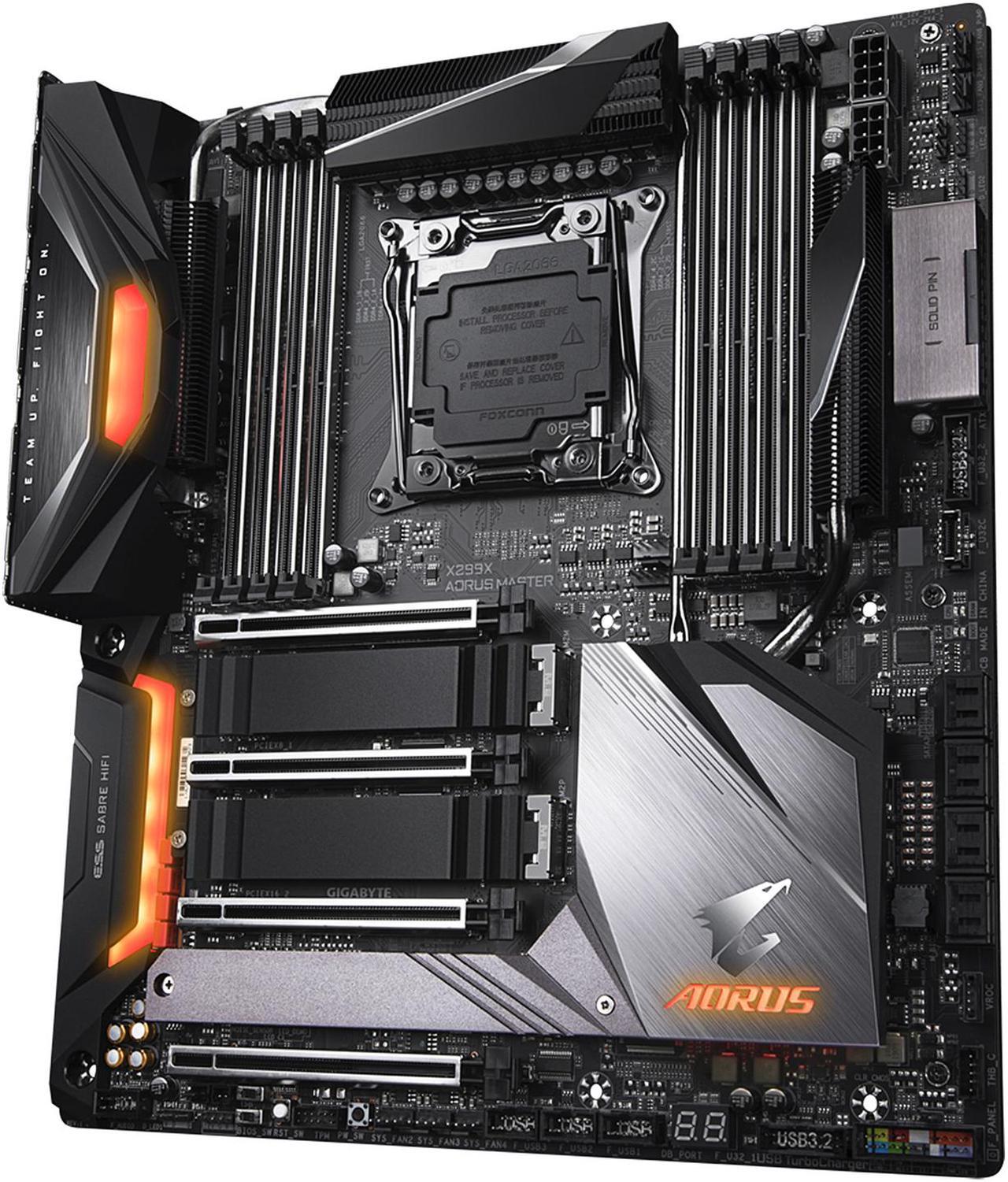 Alt view image 2 of 9 - GIGABYTE X299X AORUS MASTER LGA 2066 Intel X299 Extended ATX Intel Motherboard