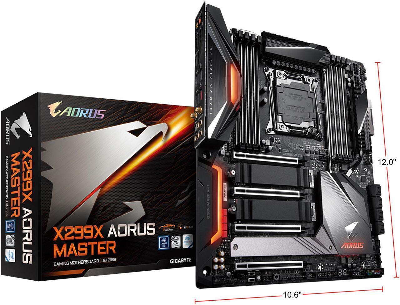 Alt view image 9 of 9 - GIGABYTE X299X AORUS MASTER LGA 2066 Intel X299 Extended ATX Intel Motherboard