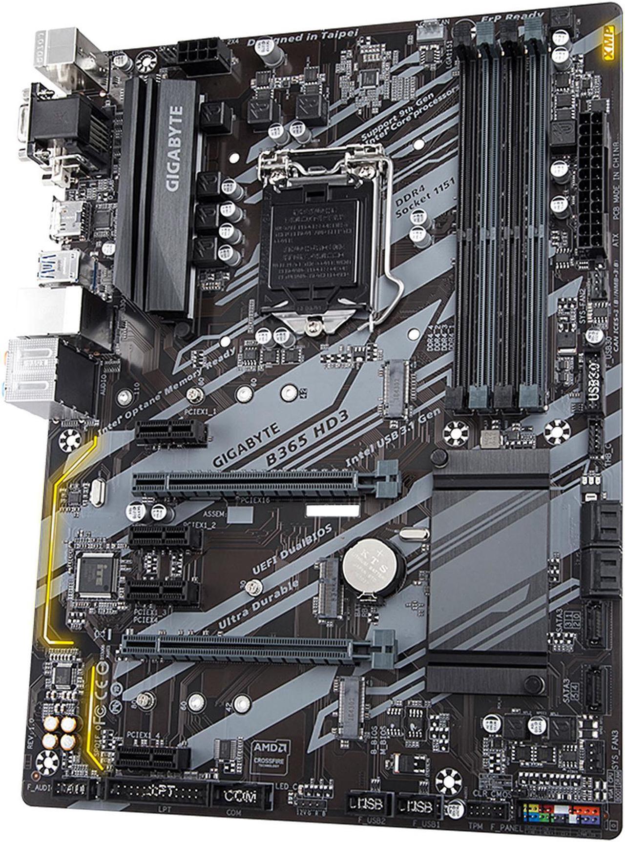 Alt view image 2 of 4 - GIGABYTE B365 HD3 LGA 1151 (300 Series) Intel B365 ATX Intel Motherboard