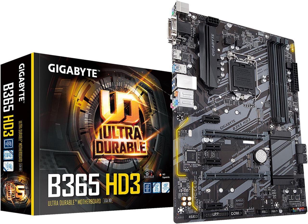 Alt view image 4 of 4 - GIGABYTE B365 HD3 LGA 1151 (300 Series) Intel B365 ATX Intel Motherboard