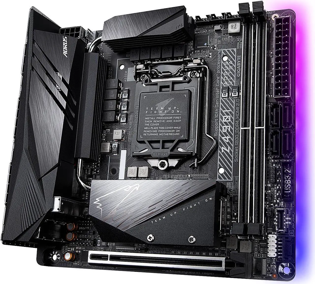 Alt view image 4 of 10 - GIGABYTE Z490I AORUS ULTRA LGA 1200 Intel Z490 Mini-ITX Motherboard with Dual M.2, SATA 6Gb/s, USB 3.2 Gen 2, WIFI 6, 2.5 GbE LAN