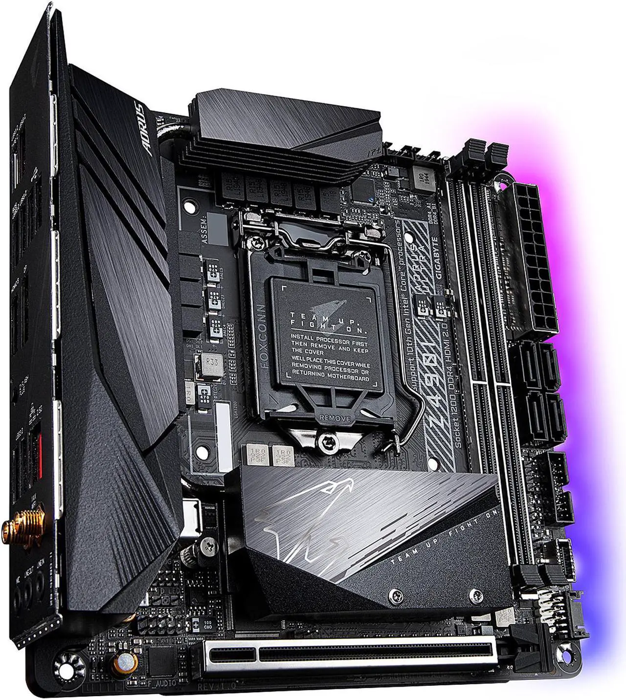 Alt view image 5 of 10 - GIGABYTE Z490I AORUS ULTRA LGA 1200 Intel Z490 Mini-ITX Motherboard with Dual M.2, SATA 6Gb/s, USB 3.2 Gen 2, WIFI 6, 2.5 GbE LAN