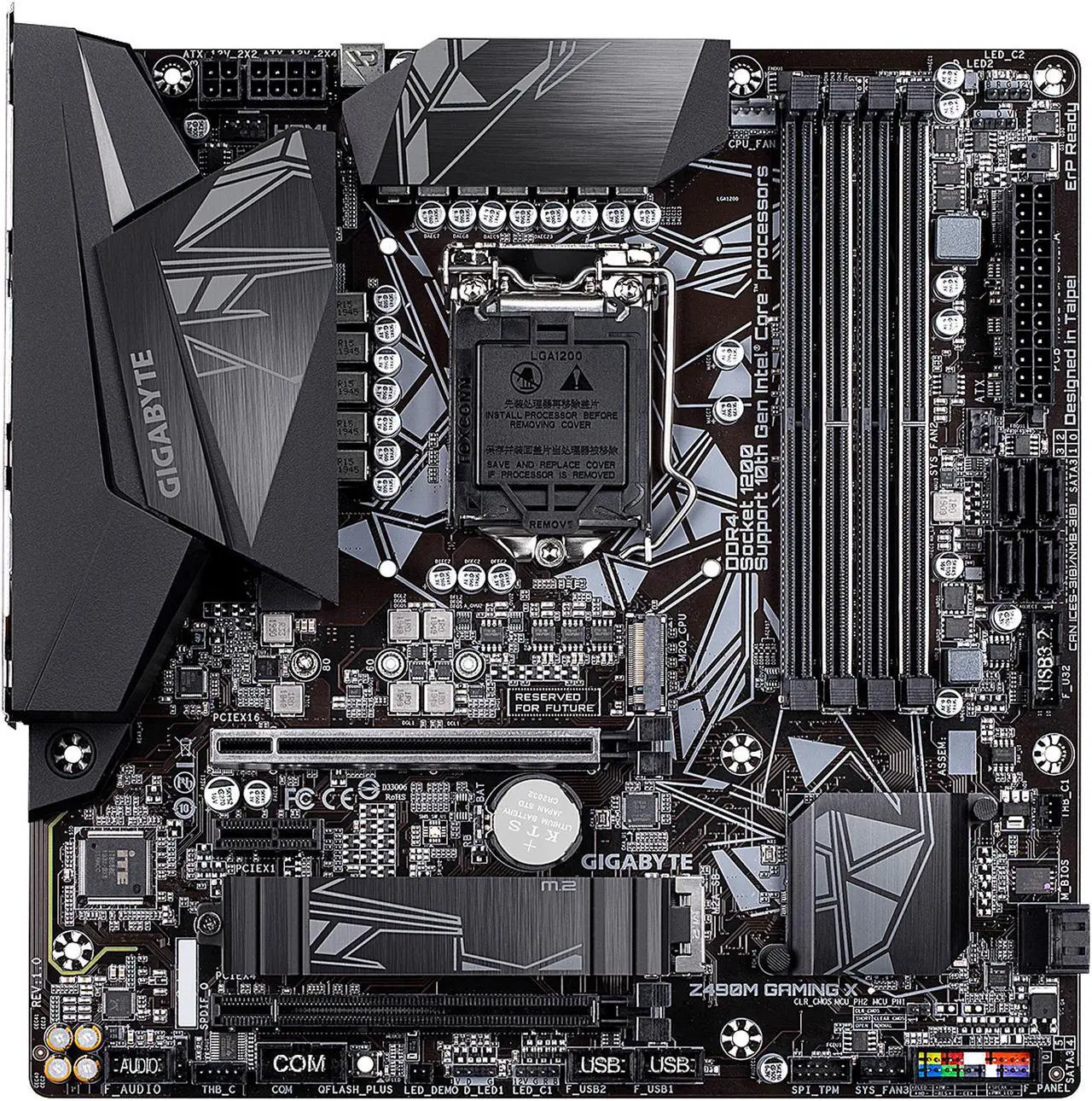 Main image of GIGABYTE Z490M GAMING X LGA 1200 Intel Z490 Micro-ATX Motherboard with M.2, SATA 6Gb/s, USB 3.2 Gen 2