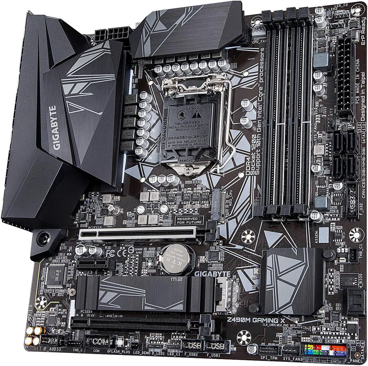 Alt view image 3 of 8 - GIGABYTE Z490M GAMING X LGA 1200 Intel Z490 Micro-ATX Motherboard with M.2, SATA 6Gb/s, USB 3.2 Gen 2