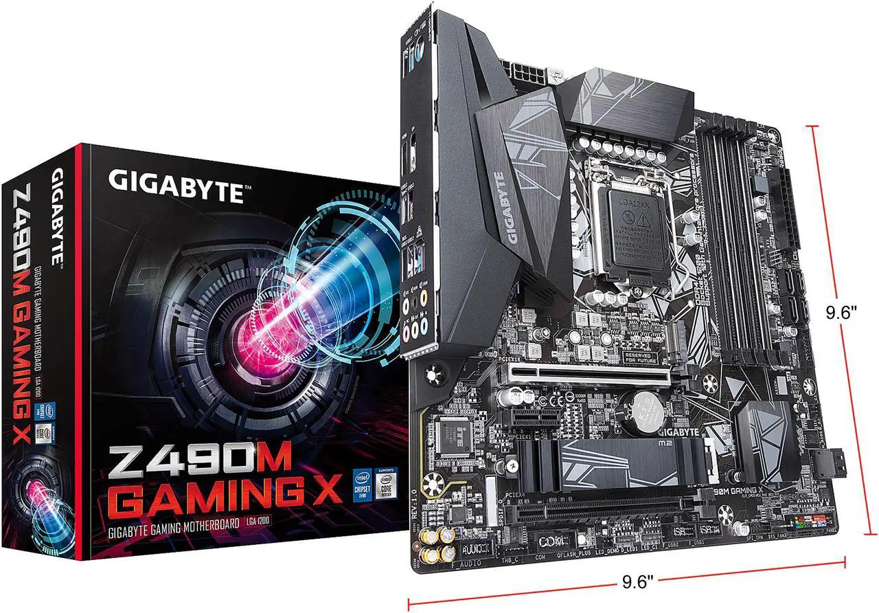 Alt view image 8 of 8 - GIGABYTE Z490M GAMING X LGA 1200 Intel Z490 Micro-ATX Motherboard with M.2, SATA 6Gb/s, USB 3.2 Gen 2