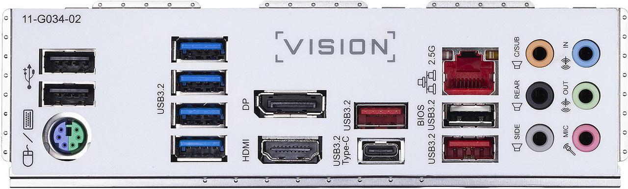 Alt view image 5 of 7 - GIGABYTE Z490 VISION G LGA 1200 Intel Z490 ATX Motherboard with Dual M.2, SATA 6Gb/s, USB 3.2 Gen 2, 2.5 GbE LAN, SLI Support