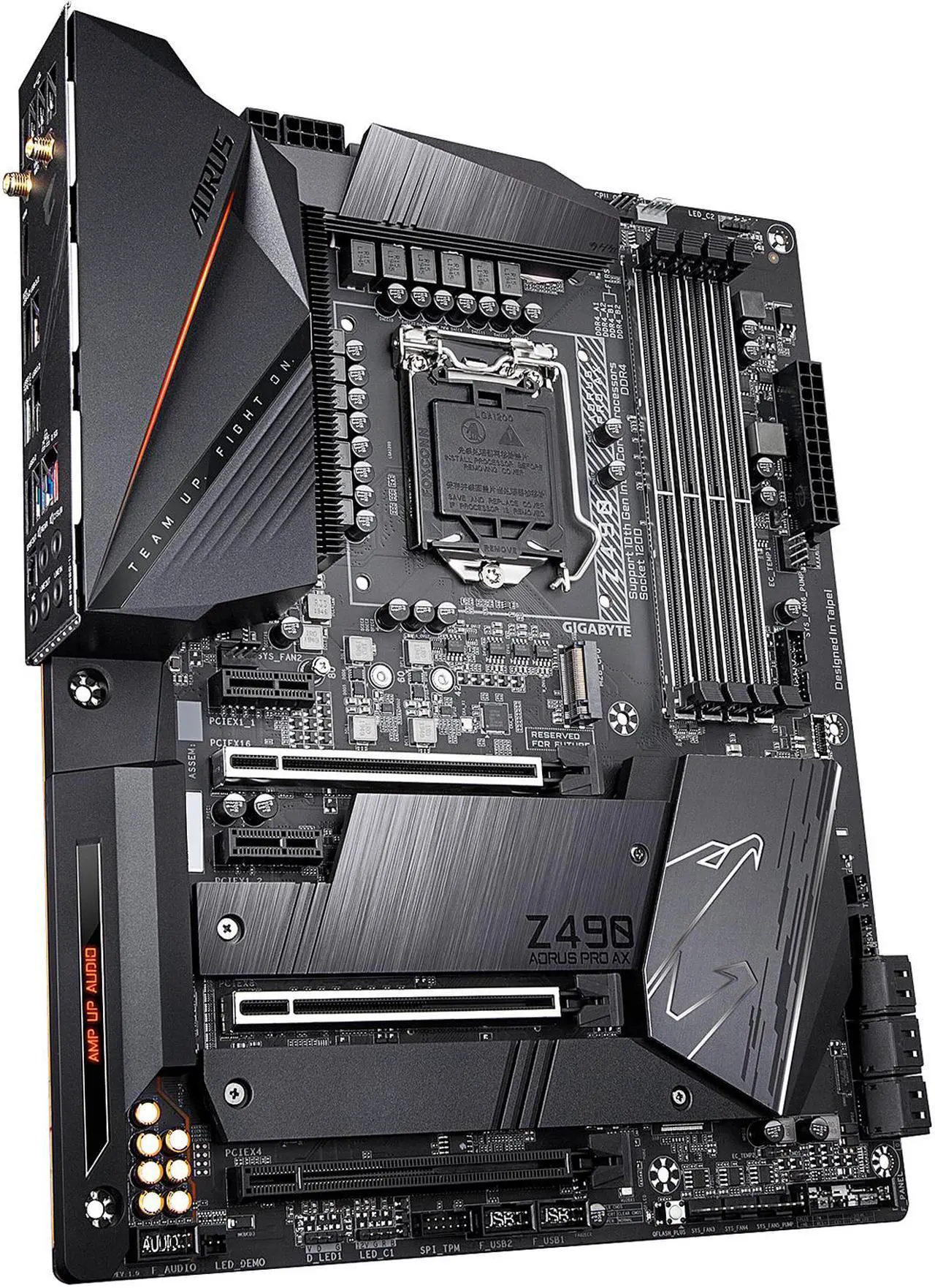 Alt view image 5 of 8 - GIGABYTE Z490 AORUS PRO AX LGA 1200 Intel Z490 ATX Motherboard with Dual M.2, SATA 6Gb/s, USB 3.2 Gen 2, WIFI 6, 2.5 GbE LAN