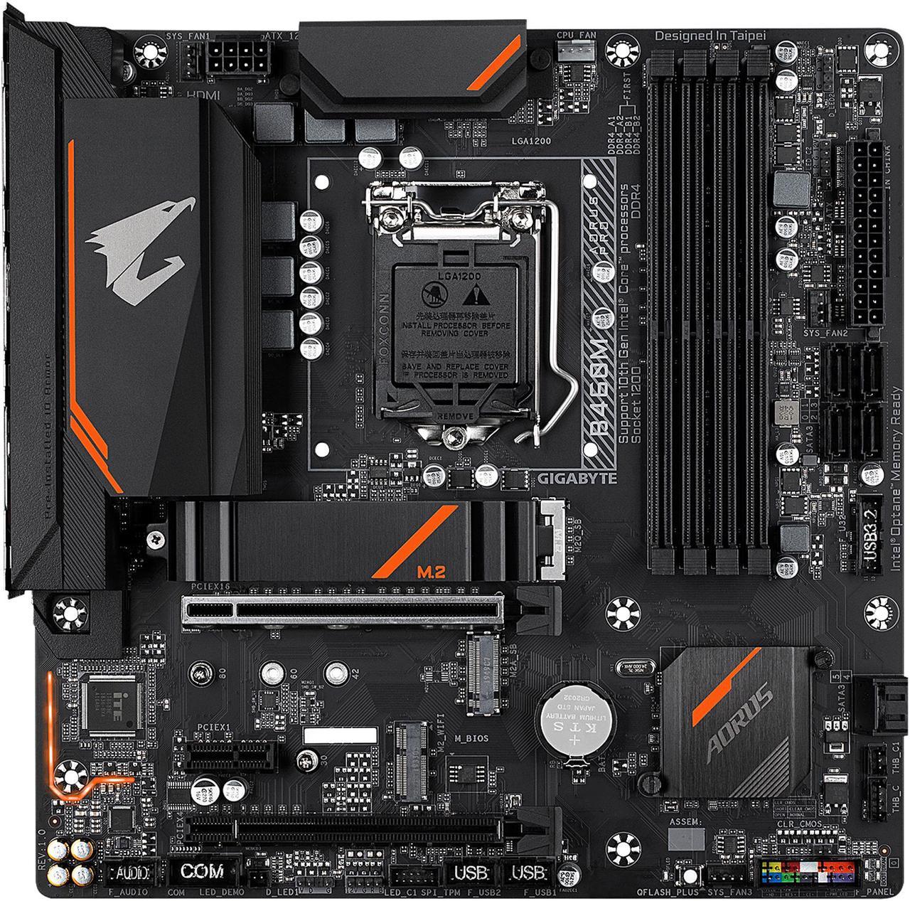 GIGABYTE B460M AORUS PRO LGA 1200 Intel B460 Micro-ATX Motherboard with Dual M.2, SATA 6Gb/s, USB 3.2 Gen 1