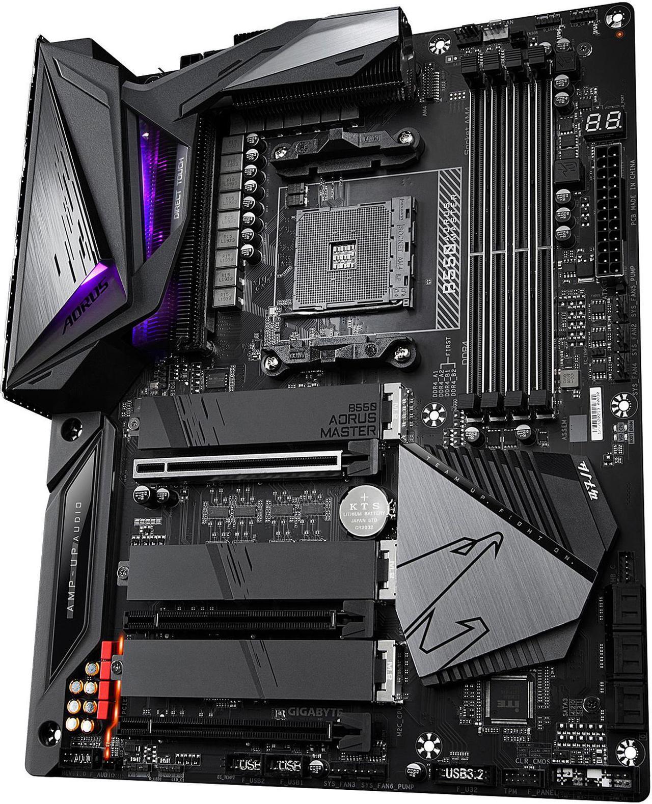 Alt view image 5 of 9 - GIGABYTE B550 AORUS MASTER AM4 AMD B550 ATX Motherboard with Triple M.2, SATA 6Gb/s, USB 3.2 Gen 2, WIFI 6, 2.5 GbE LAN, PCIe 4.0