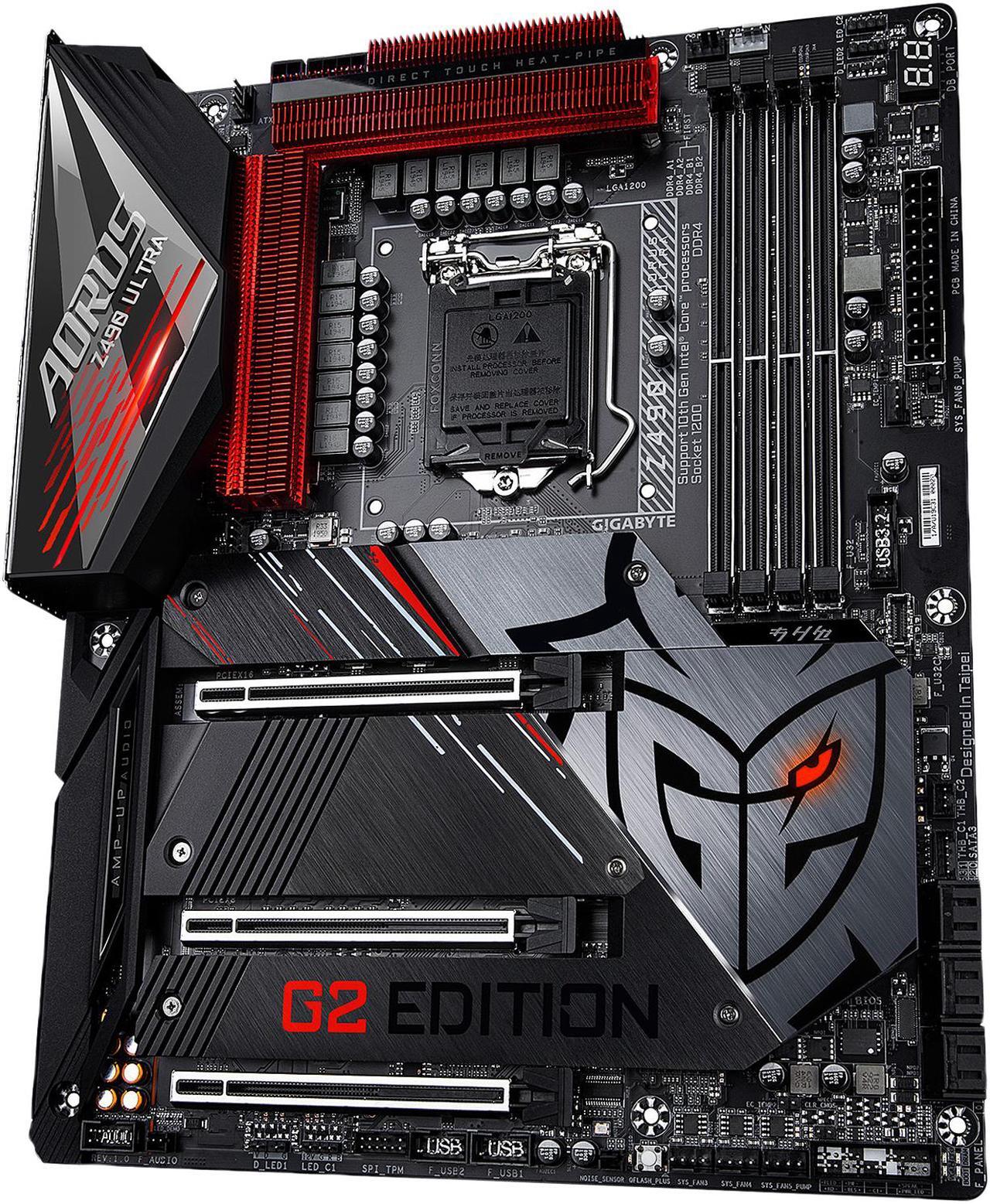 Alt view image 4 of 10 - GIGABYTE Z490 AORUS ULTRA-GU (G2 Edition) LGA 1200 Intel Z490 ATX Motherboard with Triple M.2, SATA 6Gb/s, USB 3.2 Gen 2, WIFI 6, 2.5 GbE LAN, ESSential USB DAC
