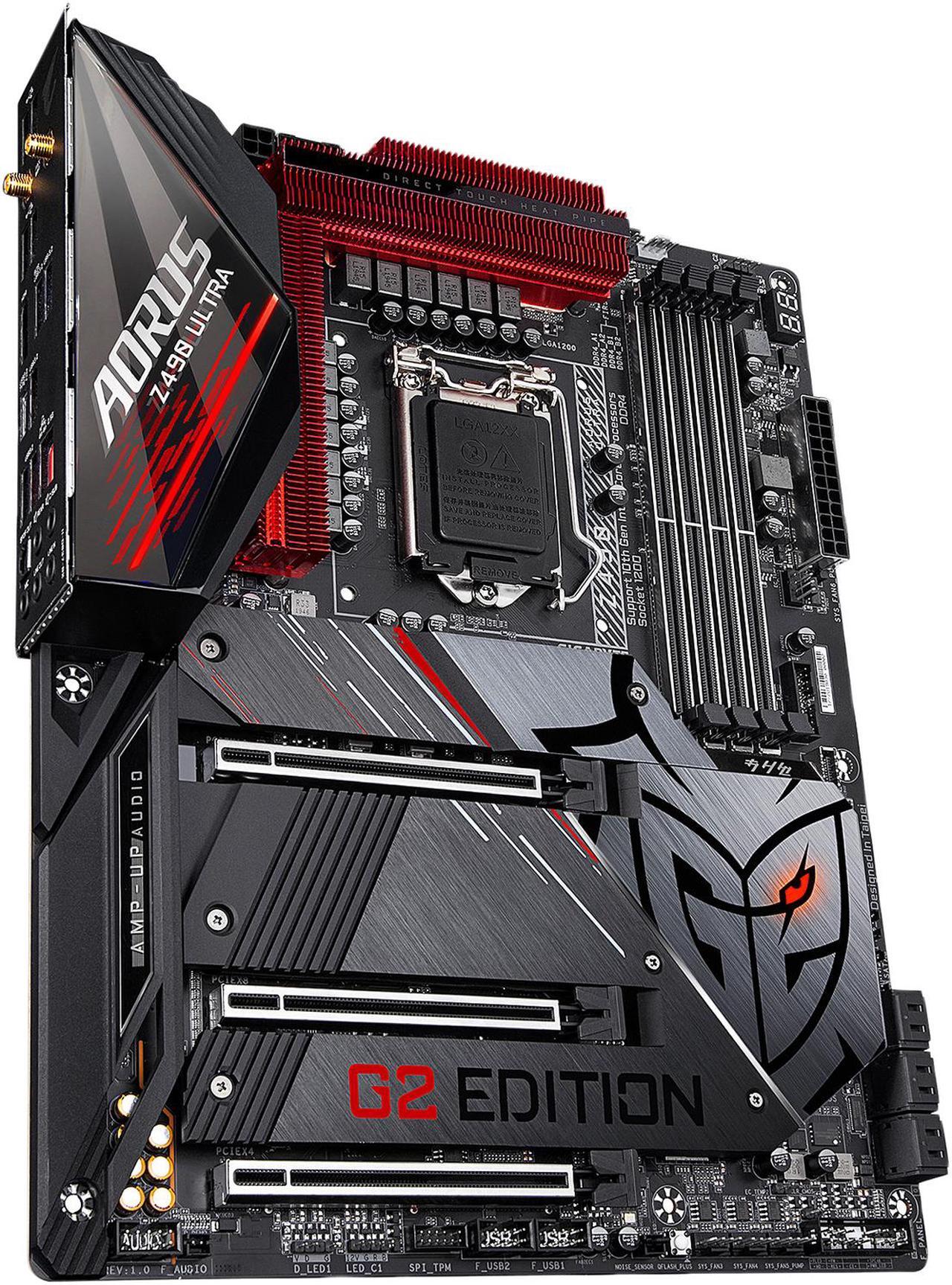 Alt view image 5 of 10 - GIGABYTE Z490 AORUS ULTRA-GU (G2 Edition) LGA 1200 Intel Z490 ATX Motherboard with Triple M.2, SATA 6Gb/s, USB 3.2 Gen 2, WIFI 6, 2.5 GbE LAN, ESSential USB DAC