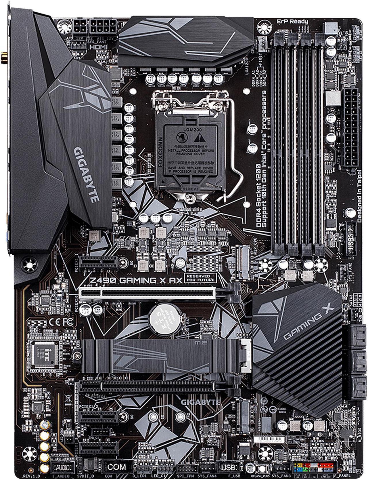 GIGABYTE Z490 GAMING X AX LGA 1200 Intel Z490 SATA 6Gb/s ATX Intel Motherboard