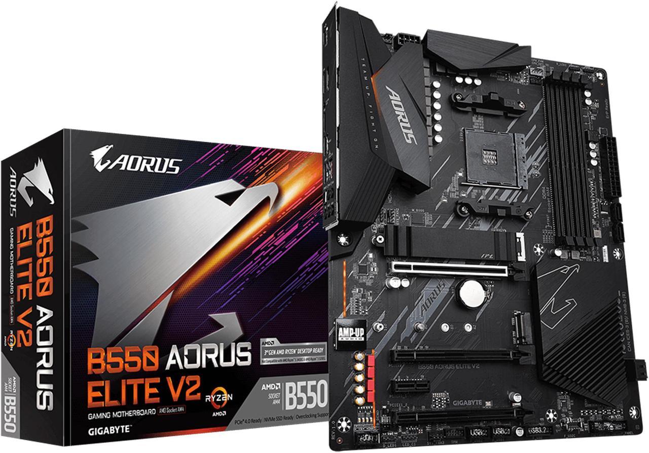 GIGABYTE B550 AORUS ELITE V2 AM4 AMD B550 ATX Motherboard with Dual M.2, SATA 6Gb/s, USB 3.2 Gen 2, 2.5 GbE LAN, PCIe 4.0