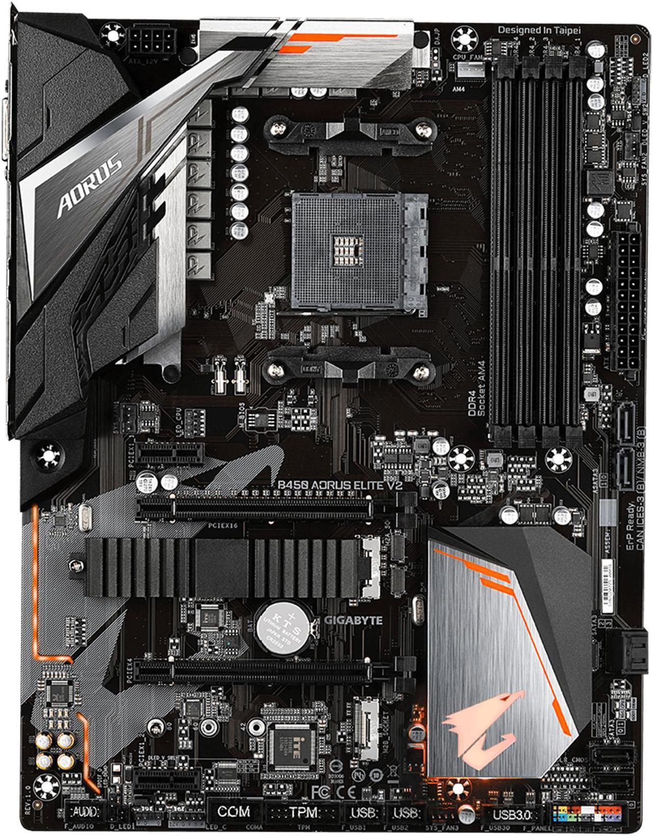 GIGABYTE B450 AORUS ELITE V2 AM4 AMD B450 SATA 6Gb/s ATX AMD Motherboard