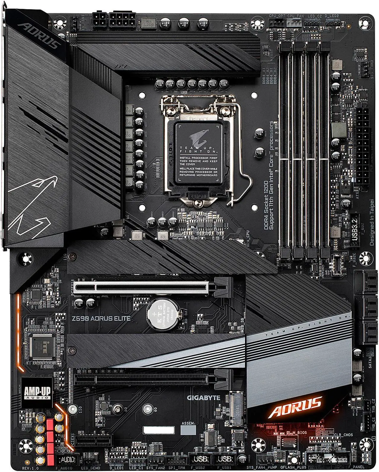 Main image of GIGABYTE Z590 AORUS ELITE LGA 1200 Intel Z590 ATX Motherboard with Triple M.2, PCIe 4.0, USB 3.2 Gen2X2 Type-C, 2.5GbE LAN