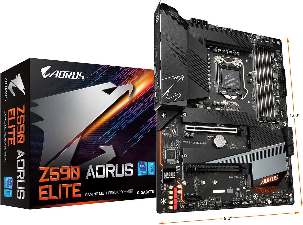 Alt view image 7 of 7 - GIGABYTE Z590 AORUS ELITE LGA 1200 Intel Z590 ATX Motherboard with Triple M.2, PCIe 4.0, USB 3.2 Gen2X2 Type-C, 2.5GbE LAN