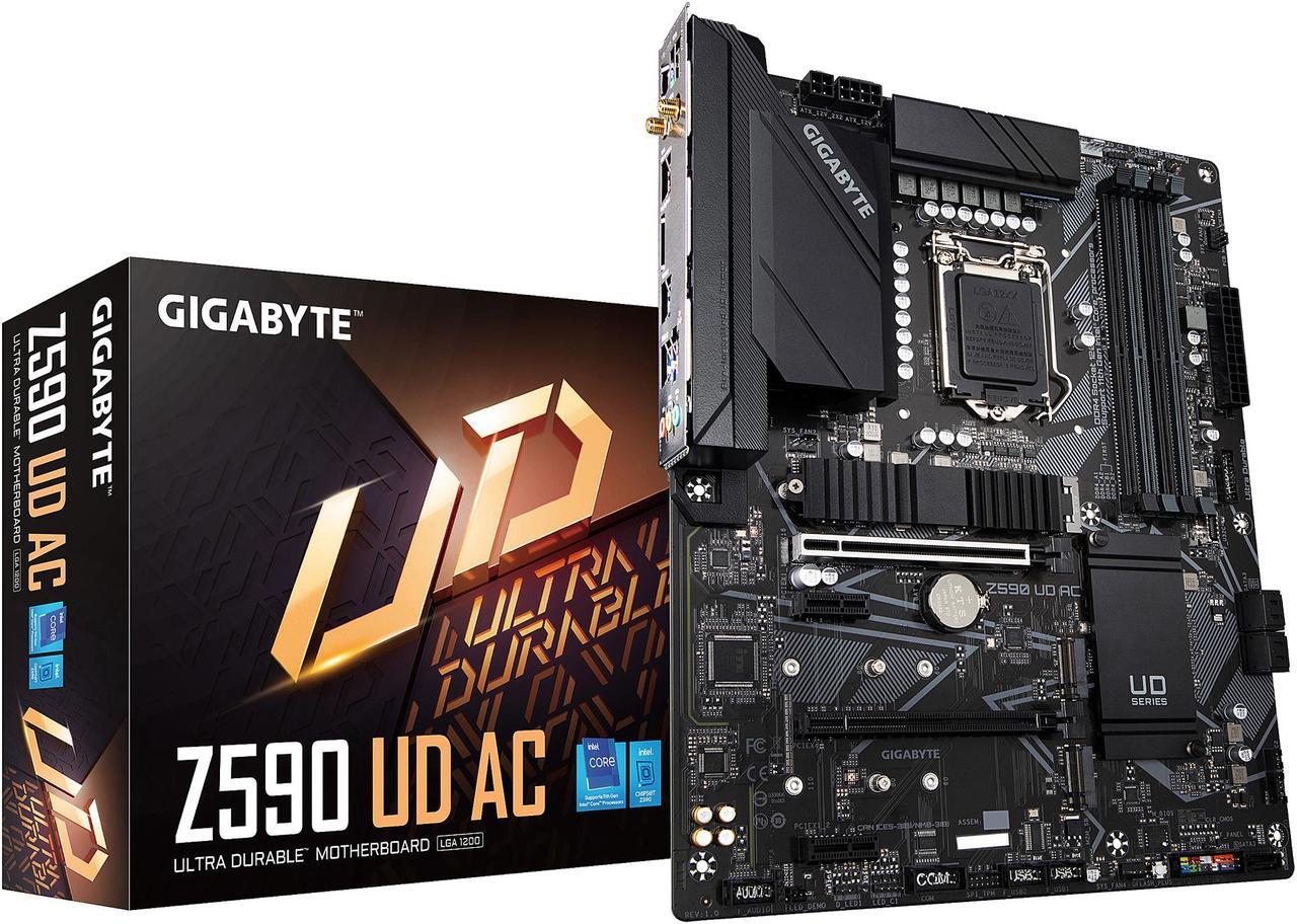 Alt view image 6 of 7 - GIGABYTE Z590 UD AC LGA 1200 Intel Z590 ATX Motherboard with Triple M.2, PCIe 4.0, USB 3.2 Gen 2, Intel Wireless-AC, 2.5GbE LAN
