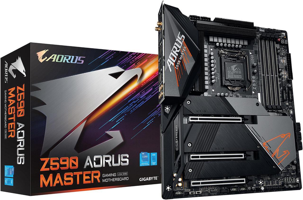 Alt view image 6 of 6 - GIGABYTE Z590 AORUS MASTER LGA 1200 Intel Z590 ATX Motherboard with Triple M.2, PCIe 4.0, USB 3.2 Gen2X2 Type-C, Intel WIFI 6E, AQUANTIA 10GbE LAN