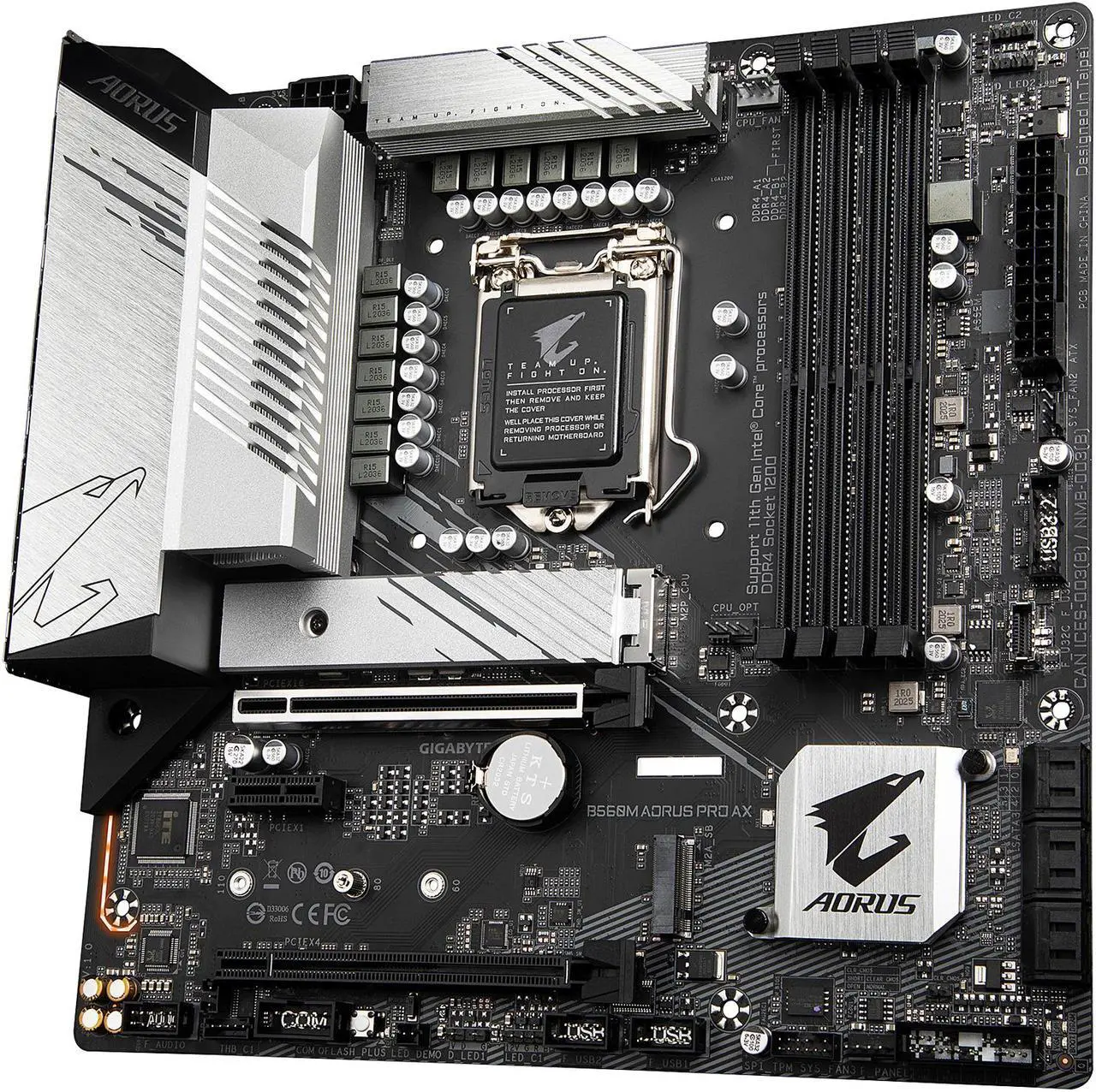 Alt view image 3 of 7 - GIGABYTE B560M AORUS PRO AX LGA 1200 Intel B560 Micro ATX Intel Motherboard