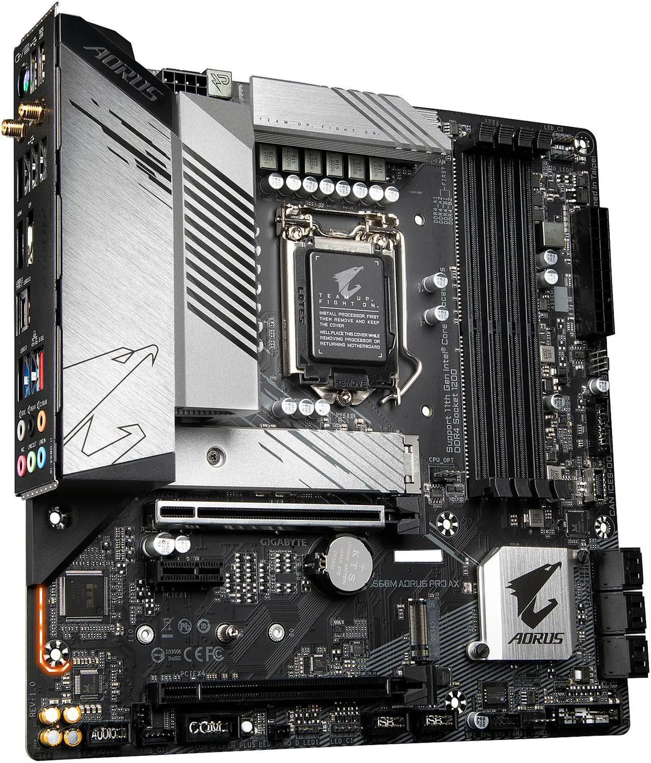 Alt view image 4 of 7 - GIGABYTE B560M AORUS PRO AX LGA 1200 Intel B560 Micro ATX Intel Motherboard