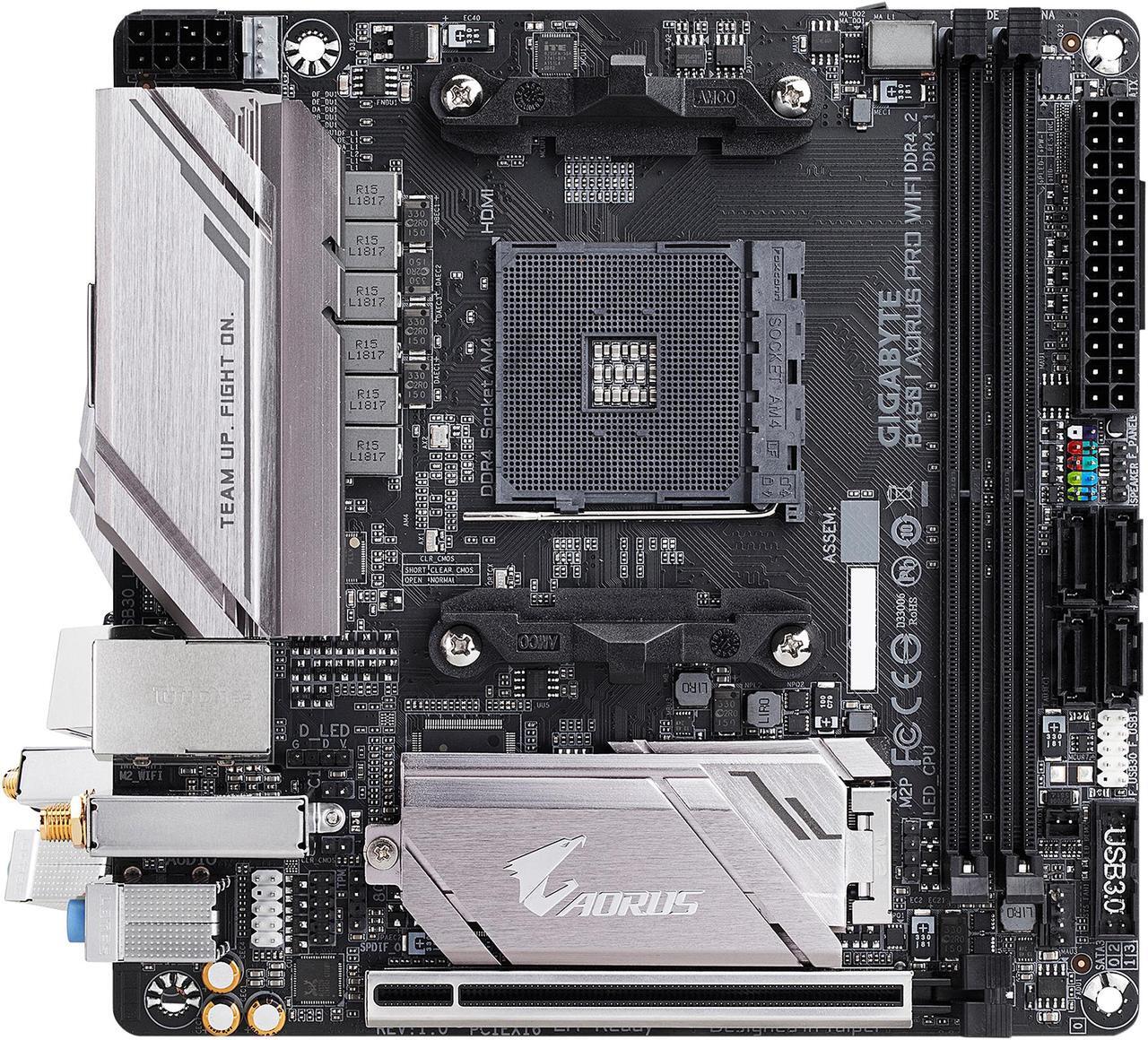 Main image of GIGABYTE B450 I AORUS PRO WIFI AM4 AMD B450 SATA 6Gb/s Mini ITX AMD Motherboard