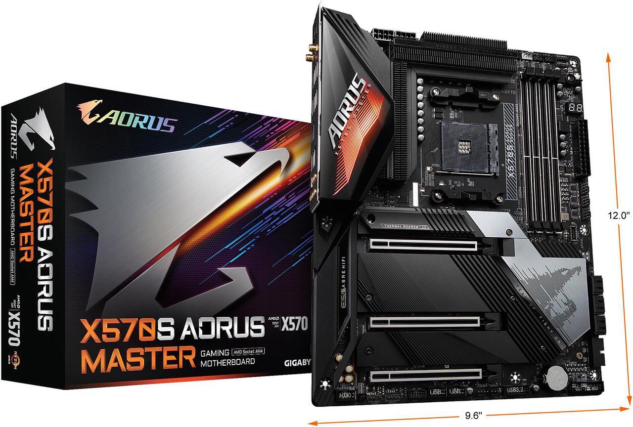 Alt view image 7 of 7 - GIGABYTE X570S AORUS MASTER AM4 AMD X570 USB 3.0 ATX AMD Motherboard
