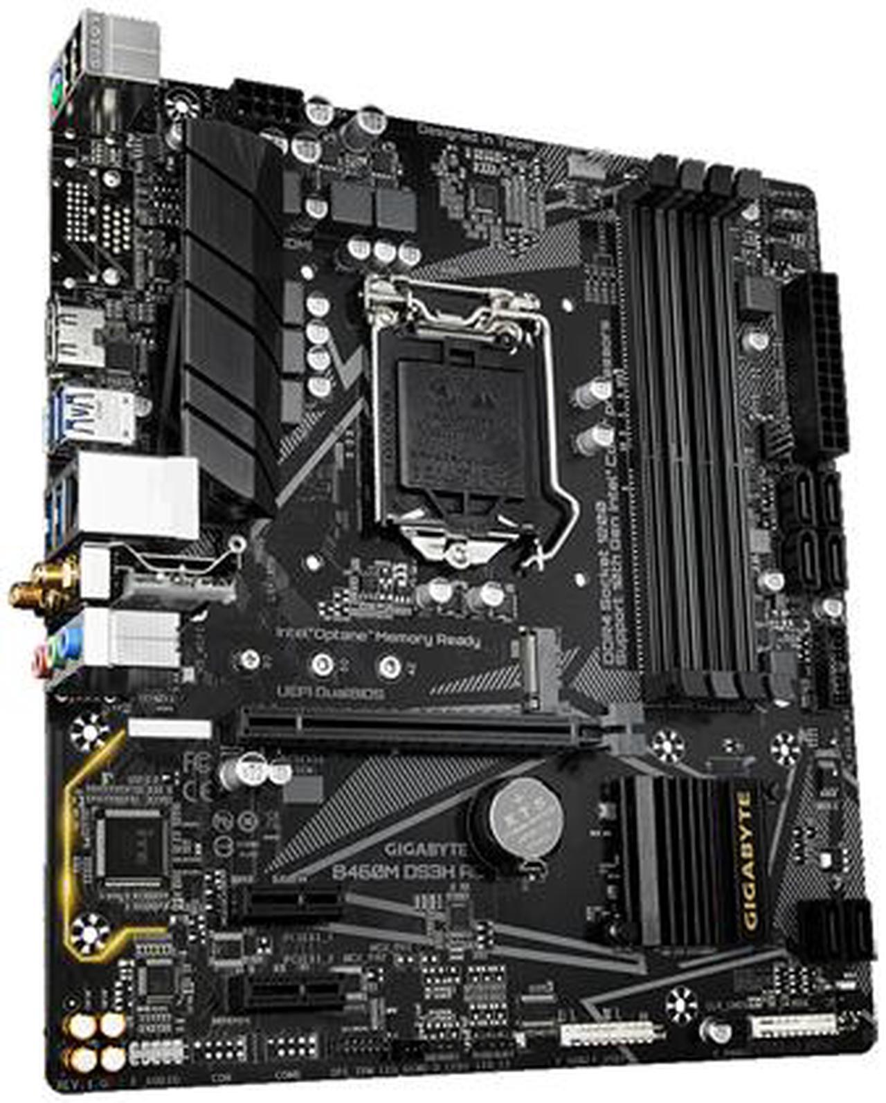 Alt view image 3 of 6 - GIGABYTE B460M DS3H AC-Y1 LGA 1200 Intel B460 Micro ATX Intel Motherboard