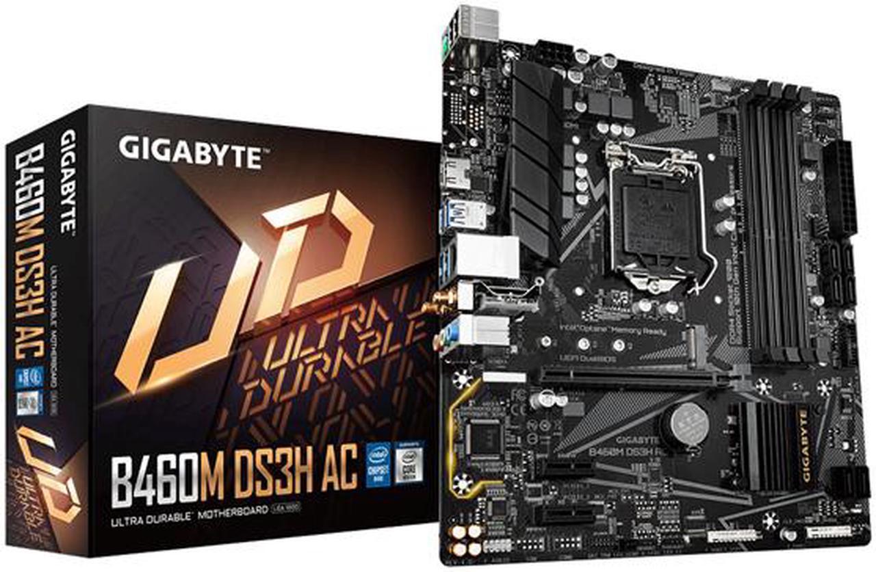 Alt view image 5 of 6 - GIGABYTE B460M DS3H AC-Y1 LGA 1200 Intel B460 Micro ATX Intel Motherboard