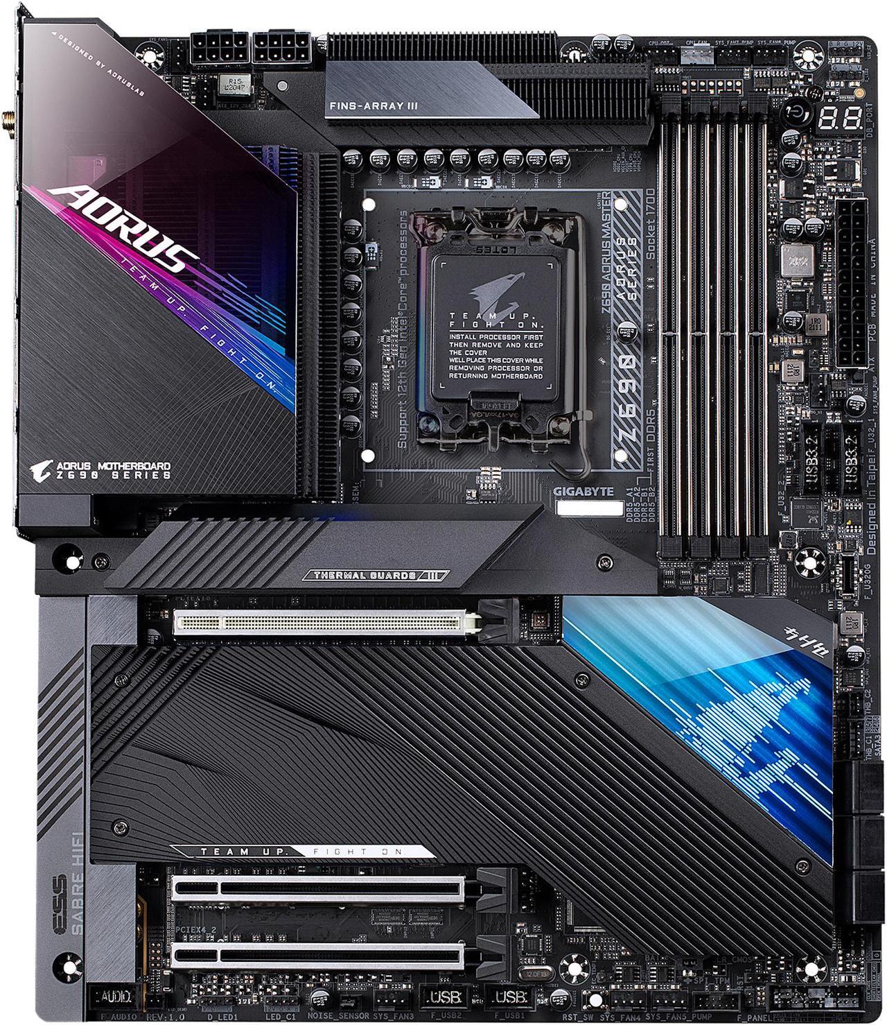 Main image of GIGABYTE Z690 AORUS MASTER LGA 1700 Intel Z690 EATX Motherboard with DDR5, 5x M.2, PCIe 5.0, USB 3.2 Gen2X2 Type-C, Intel WiFi 6E, AQUANTIA 10GbE LAN