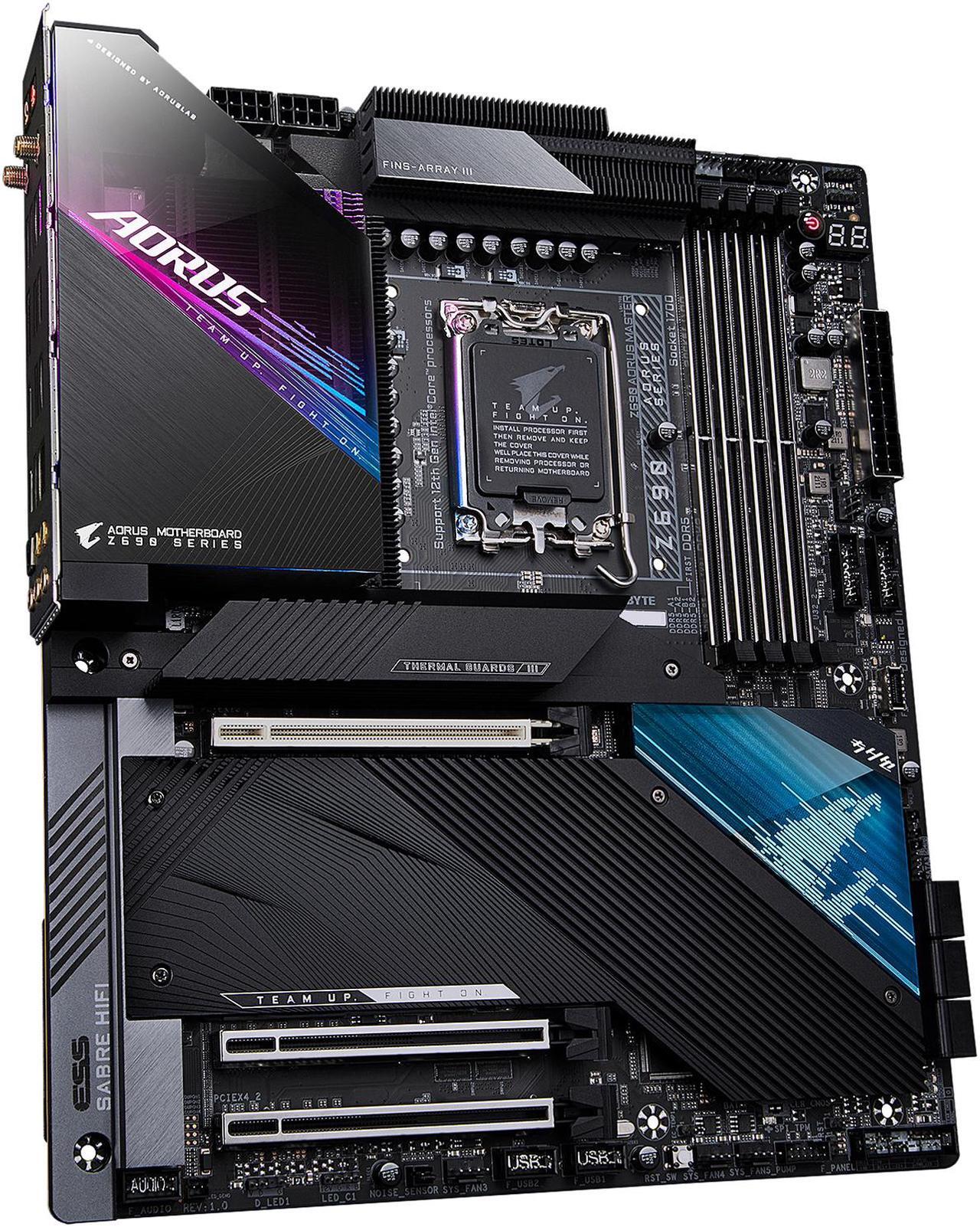 Alt view image 5 of 8 - GIGABYTE Z690 AORUS MASTER LGA 1700 Intel Z690 EATX Motherboard with DDR5, 5x M.2, PCIe 5.0, USB 3.2 Gen2X2 Type-C, Intel WiFi 6E, AQUANTIA 10GbE LAN