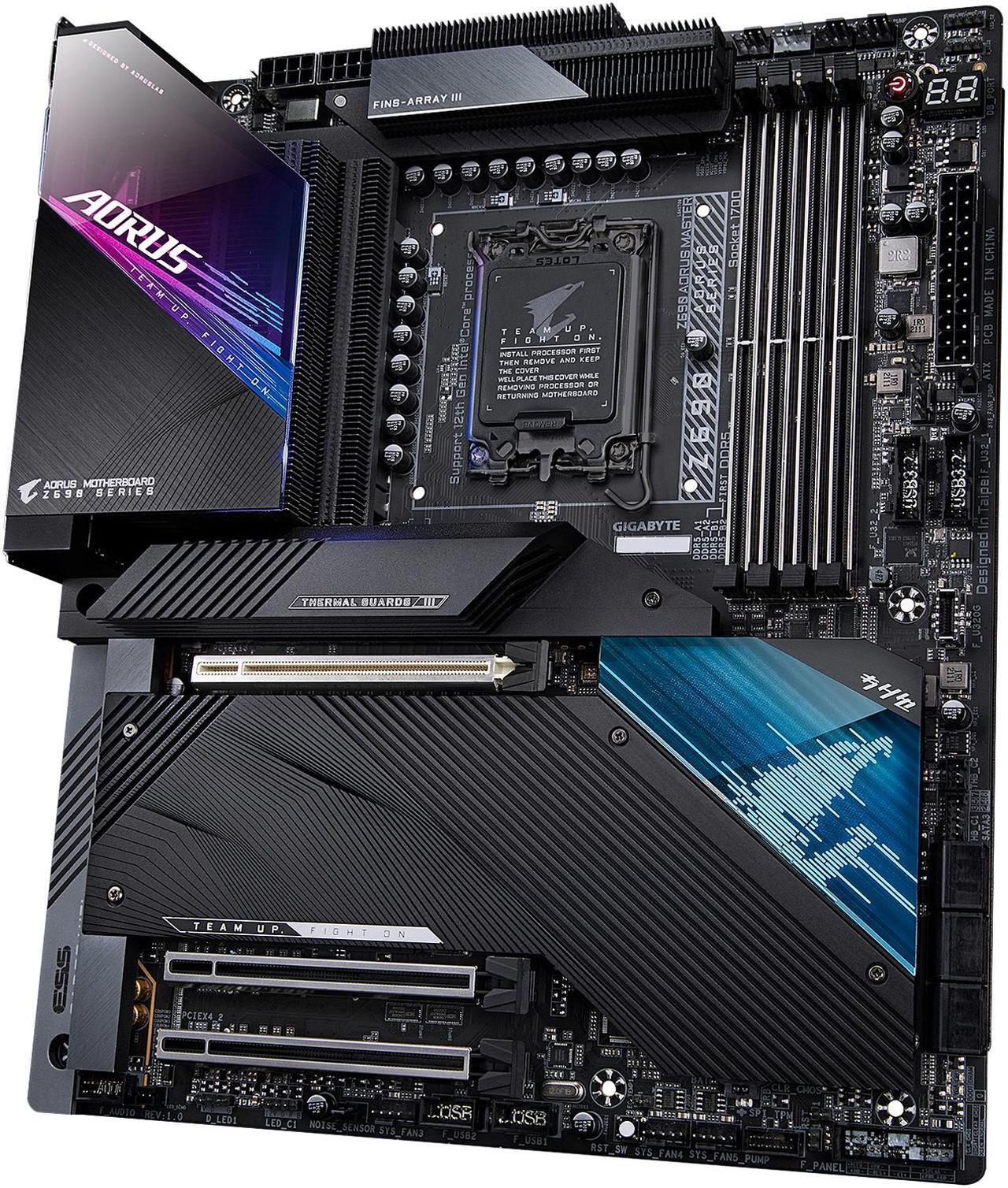Alt view image 4 of 8 - GIGABYTE Z690 AORUS MASTER LGA 1700 Intel Z690 EATX Motherboard with DDR5, 5x M.2, PCIe 5.0, USB 3.2 Gen2X2 Type-C, Intel WiFi 6E, AQUANTIA 10GbE LAN