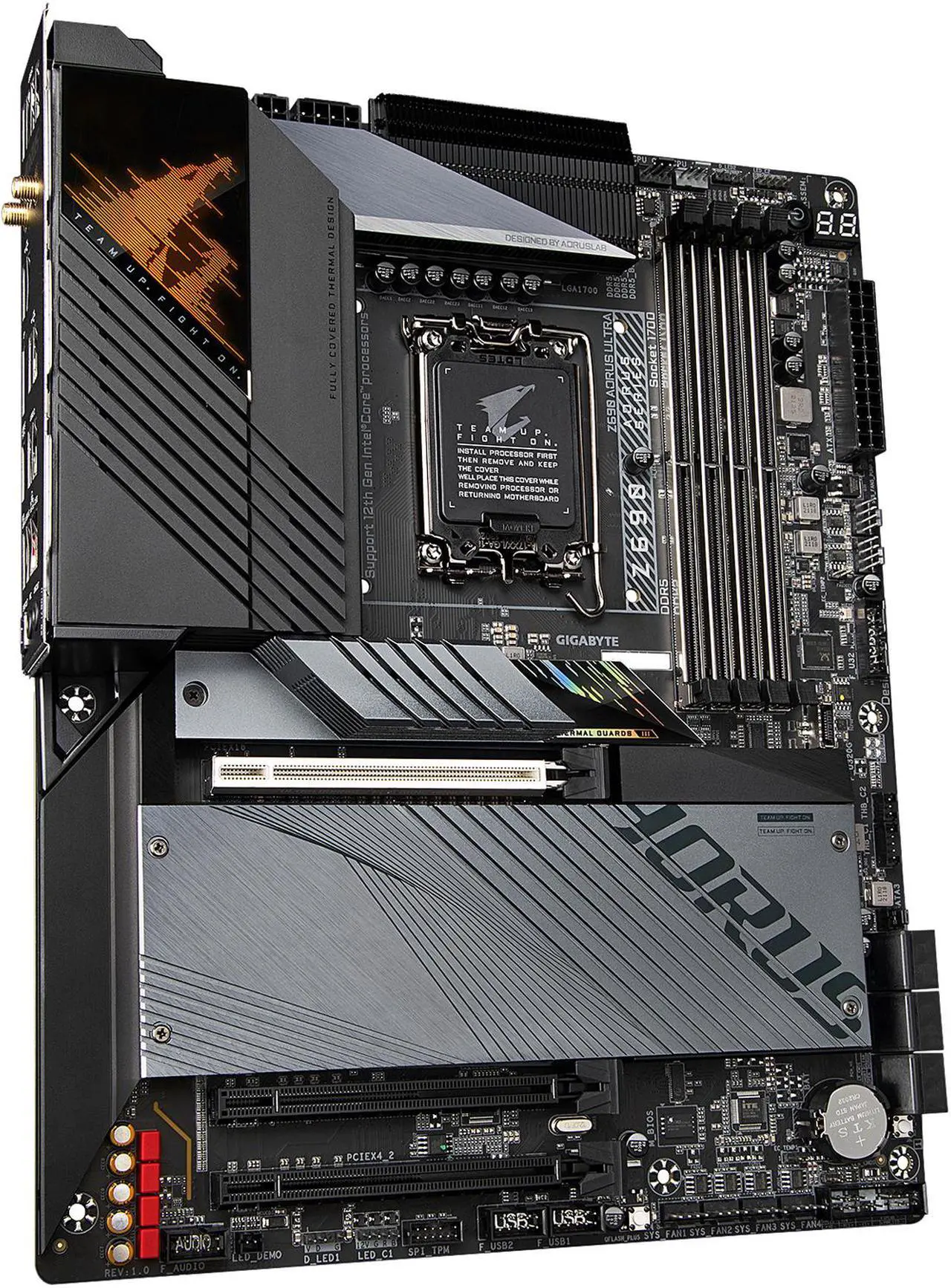 Alt view image 5 of 7 - GIGABYTE Z690 AORUS ULTRA LGA 1700 Intel Z690 ATX Motherboard with DDR5, Quad M.2, PCIe 5.0, USB 3.2 Gen2X2 Type-C, WiFi 6, 2.5GbE LAN