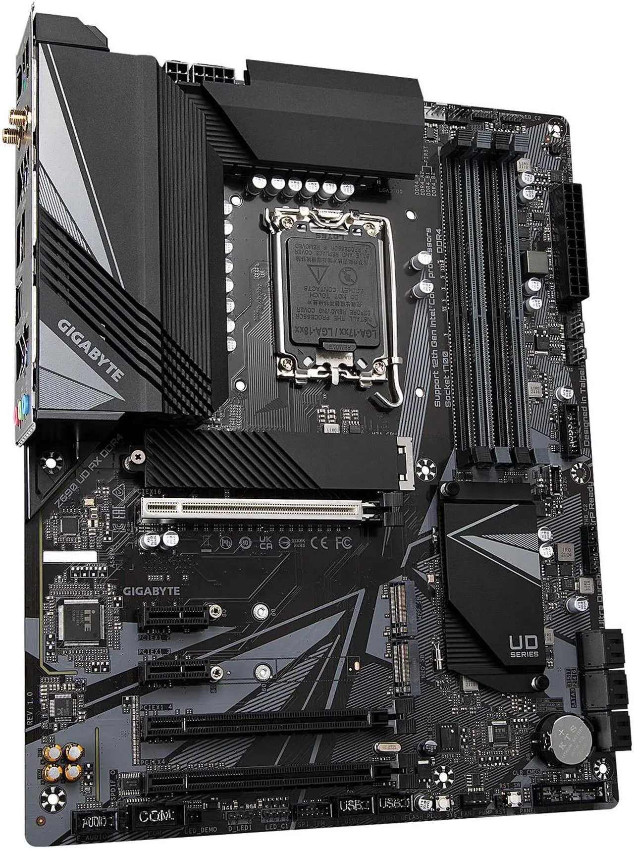 Alt view image 4 of 8 - GIGABYTE Z690 UD AX DDR4 LGA 1700 Intel Z690 ATX Motherboard with DDR4, Triple M.2, PCIe 5.0, USB 3.2 Gen2X2 Type-C, WiFi 6, 2.5GbE LAN