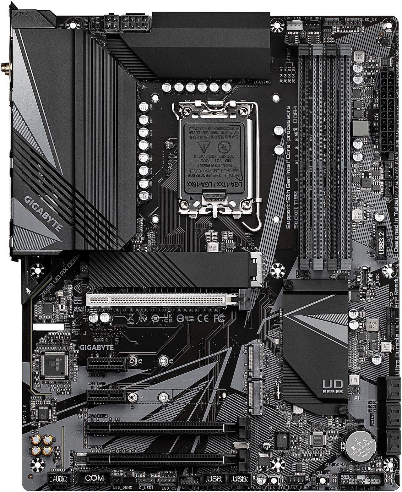 Main image of GIGABYTE Z690 UD AX DDR4 LGA 1700 Intel Z690 ATX Motherboard with DDR4, Triple M.2, PCIe 5.0, USB 3.2 Gen2X2 Type-C, WiFi 6, 2.5GbE LAN