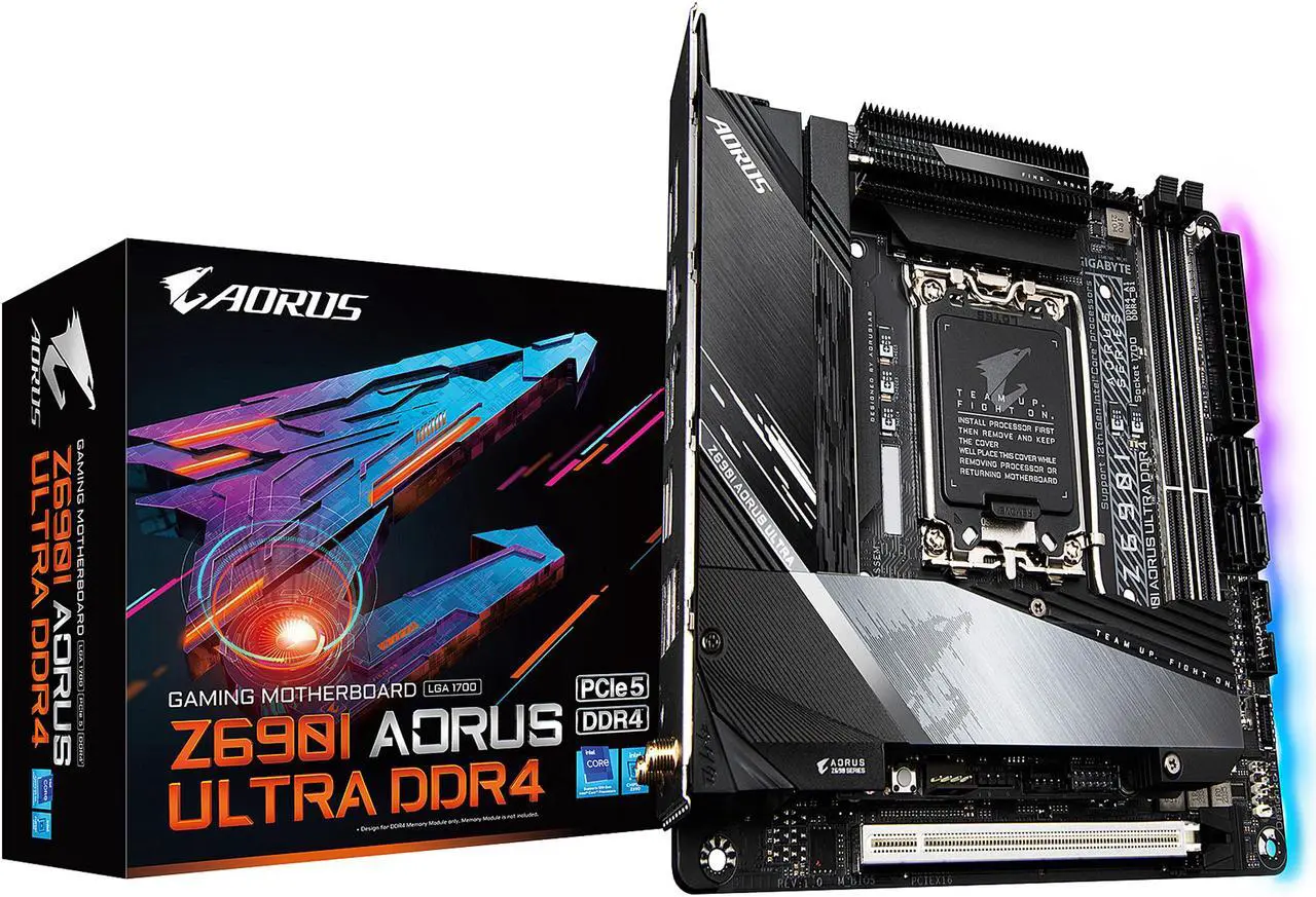 Alt view image 6 of 7 - GIGABYTE Z690I AORUS ULTRA DDR4 LGA 1700 Intel Z690 Mini-ITX Motherboard with DDR4, Dual M.2, PCIe 5.0, USB 3.2 Gen2X2 Type-C, WiFi 6, Intel 2.5 GbE LAN