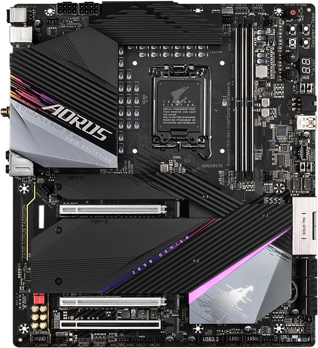 Main image of GIGABYTE Z690 AORUS TACHYON LGA 1700 Intel Z690 EATX Motherboard with DDR5, Quad M.2, PCIe 5.0, USB 3.2 Gen2X2 Type-C, Intel WiFi 6E, Intel 2.5 GbE LAN