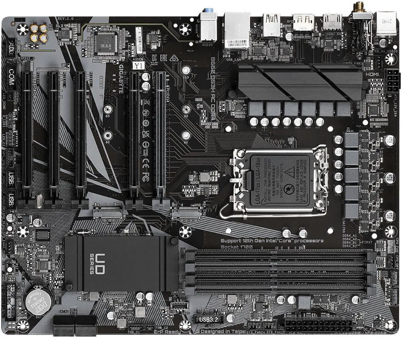 Alt view image 3 of 5 - GIGABYTE B660 DS3H AC DDR4-Y1 Intel Motherboard