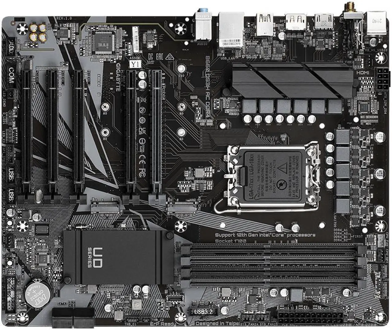 Alt view image 5 of 5 - GIGABYTE B660 DS3H AC DDR4-Y1 Intel Motherboard