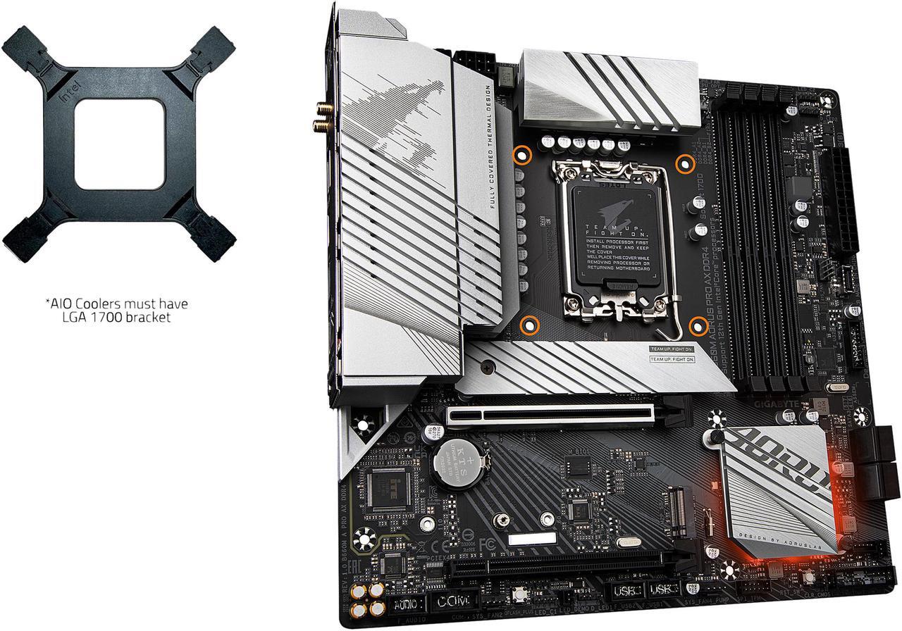 Alt view image 5 of 6 - GIGABYTE B660M AORUS PRO AX DDR4 B660 Intel LGA 1700 Micro-ATX Motherboard with DDR4, Dual M.2, PCIe 4.0, USB 3.2 Gen2 Type-C, WIFI 6 802.11ax, Intel 2.5GbE LAN