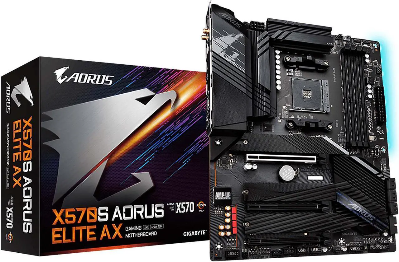 Alt view image 6 of 7 - GIGABYTE X570S AORUS ELITE AX AMD Ryzen 3000 PCIe 4.0 SATA 6Gb/s USB 3.2 AMD X570S ATX Motherboard
