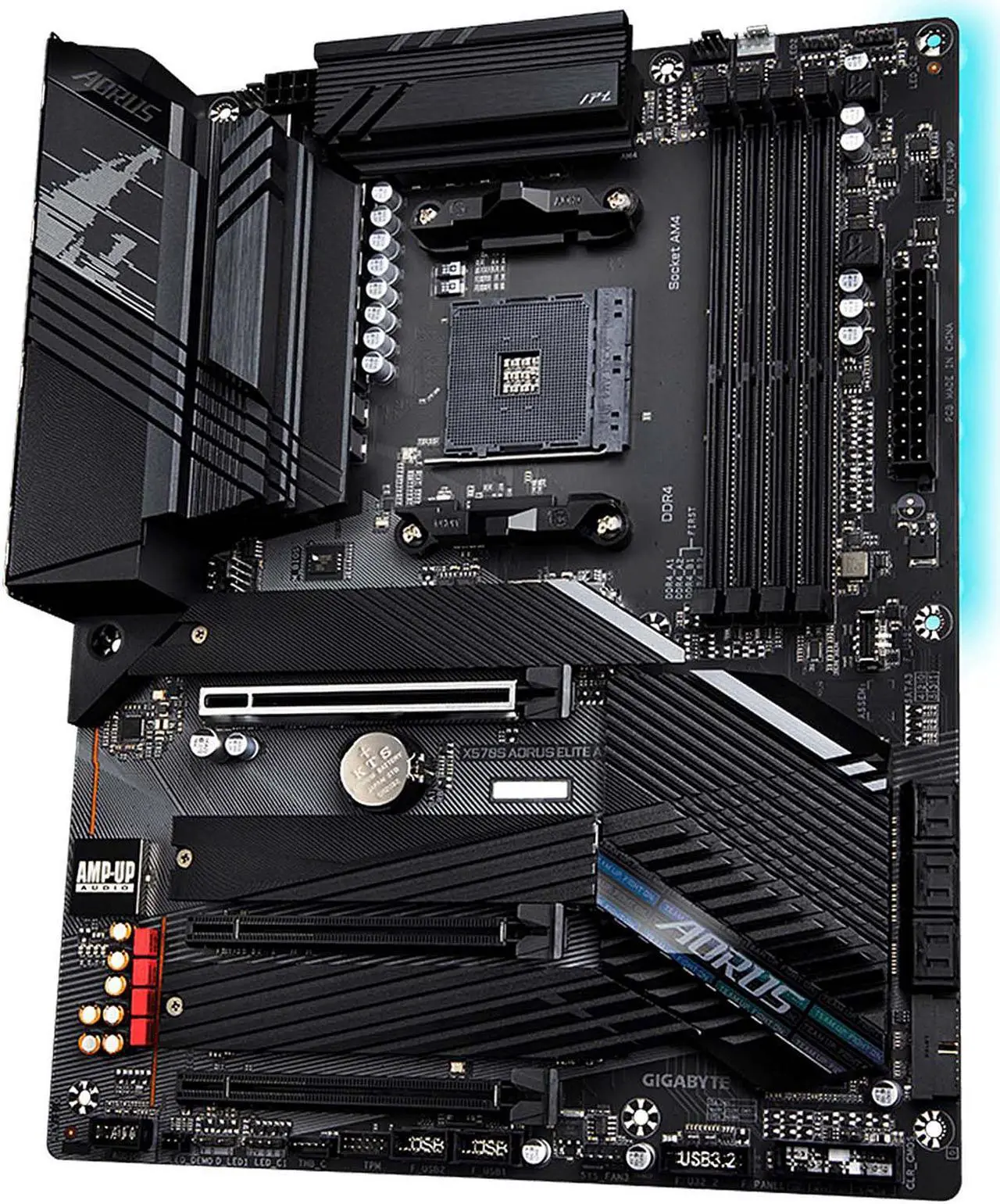 Alt view image 3 of 7 - GIGABYTE X570S AORUS ELITE AX AMD Ryzen 3000 PCIe 4.0 SATA 6Gb/s USB 3.2 AMD X570S ATX Motherboard