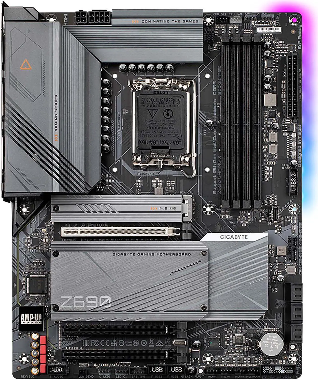 Main image of GIGABYTE Z690 GAMING X LGA 1700 Intel Z690 ATX Motherboard with DDR5, Quad M.2, PCIe 5.0, USB 3.2 Gen2X2 Type-C, 2.5GbE LAN