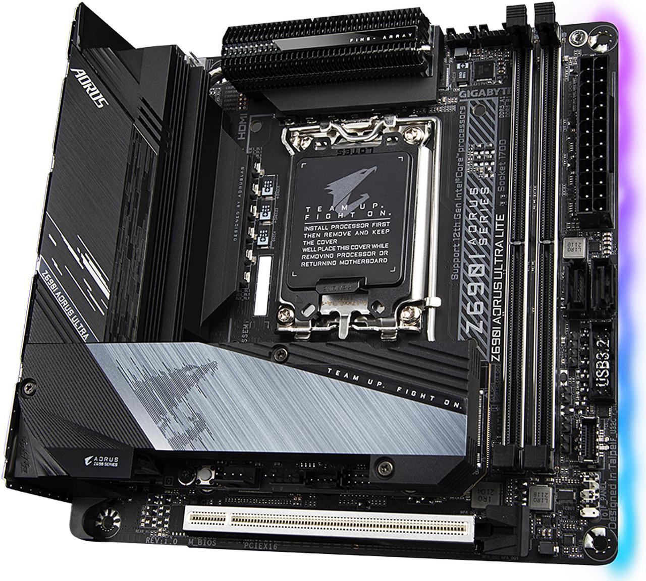 Alt view image 2 of 8 - GIGABYTE Z690I AORUS ULTRA LITE (rev. 1.0) LGA 1700 DDR5 Mini ITX Intel Motherboard