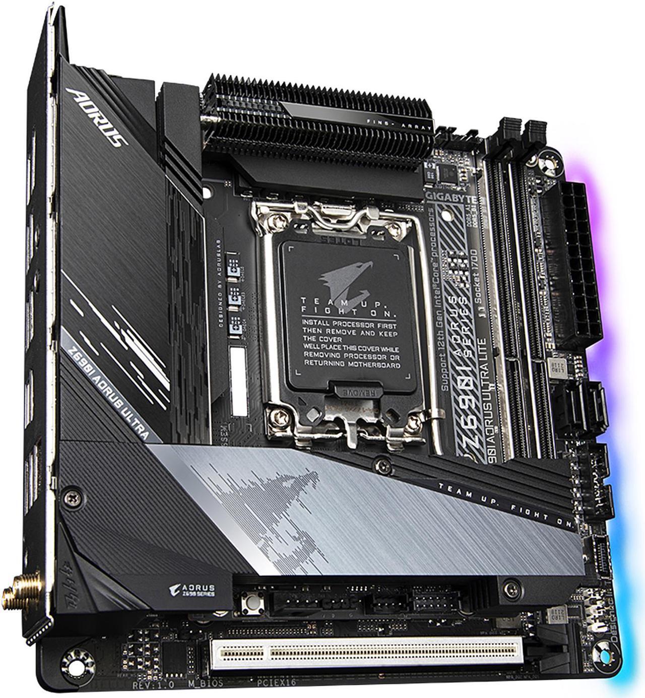Alt view image 3 of 8 - GIGABYTE Z690I AORUS ULTRA LITE (rev. 1.0) LGA 1700 DDR5 Mini ITX Intel Motherboard