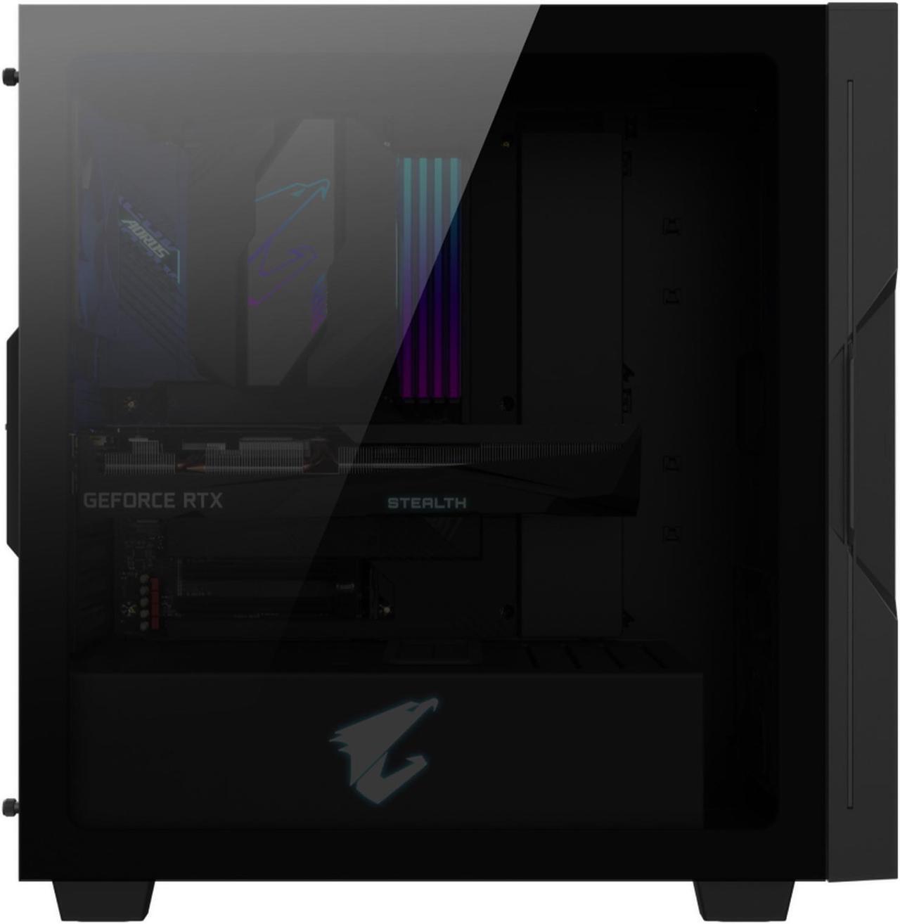 Alt view image 4 of 9 - GIGABYTE AORUS Project Stealth DIY PC Kit (Z690 AORUS ELITE STEALTH, NVIDIA GeForce RTX 3070 GAMING OC 8G STEALTH, AORUS C300G STEALTH) - GB-STEALTH COMBO IN2181