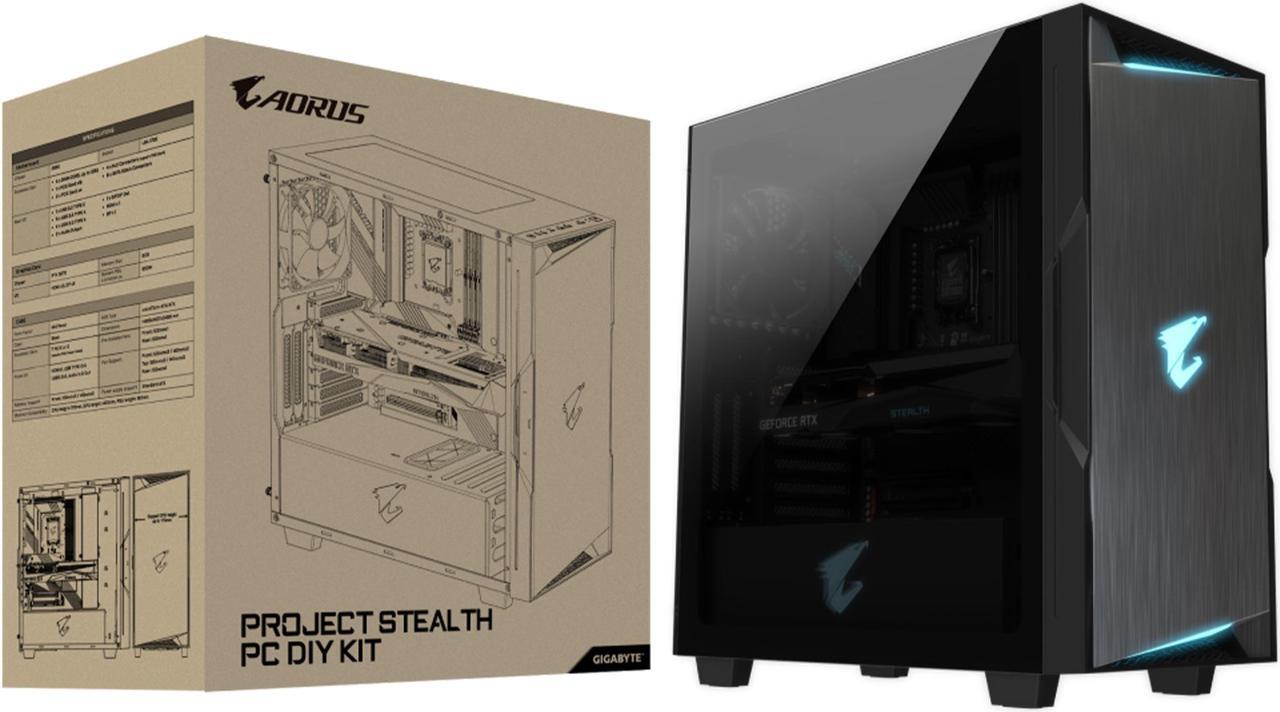 Alt view image 9 of 9 - GIGABYTE AORUS Project Stealth DIY PC Kit (Z690 AORUS ELITE STEALTH, NVIDIA GeForce RTX 3070 GAMING OC 8G STEALTH, AORUS C300G STEALTH) - GB-STEALTH COMBO IN2181